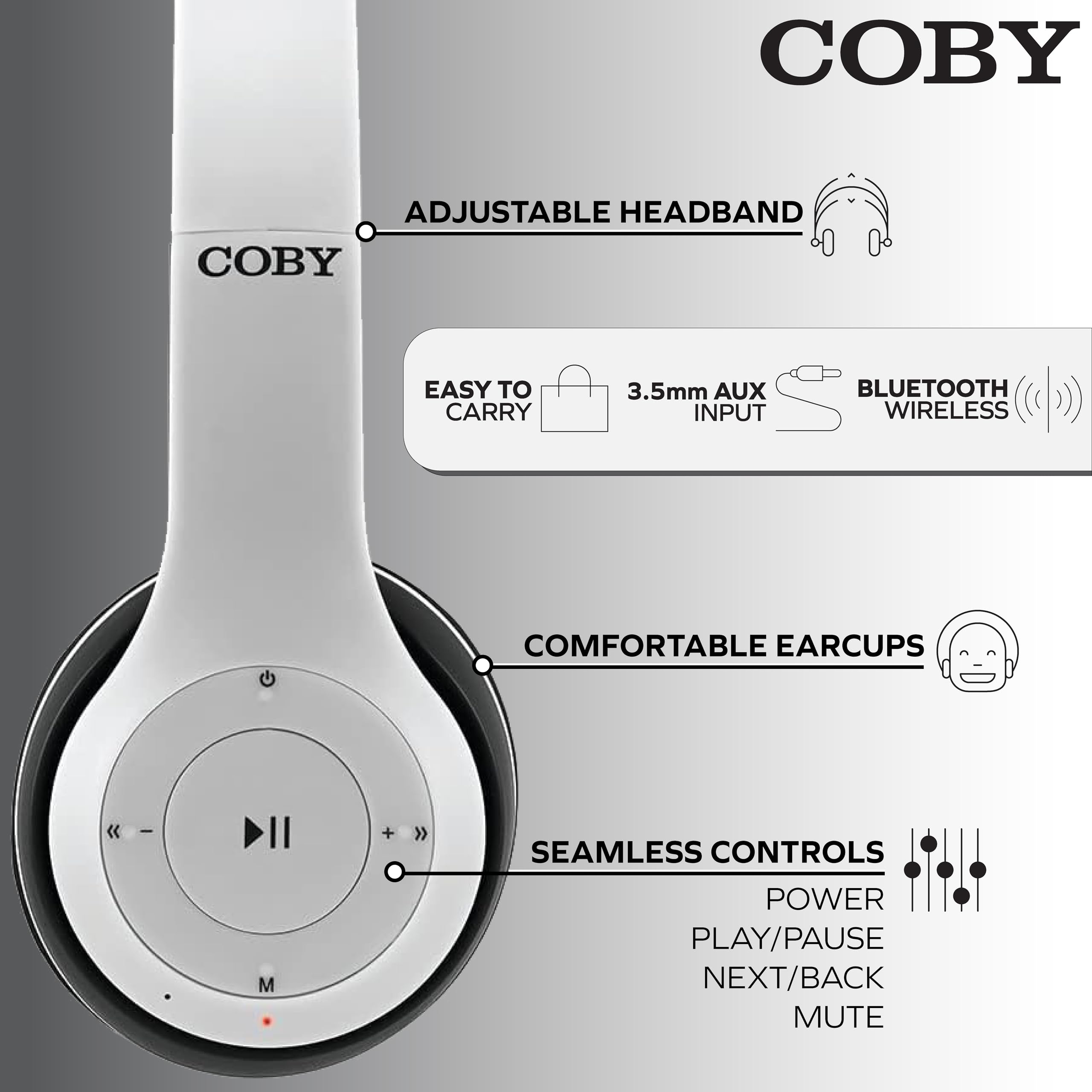 Coby Bluetooth Headphones
