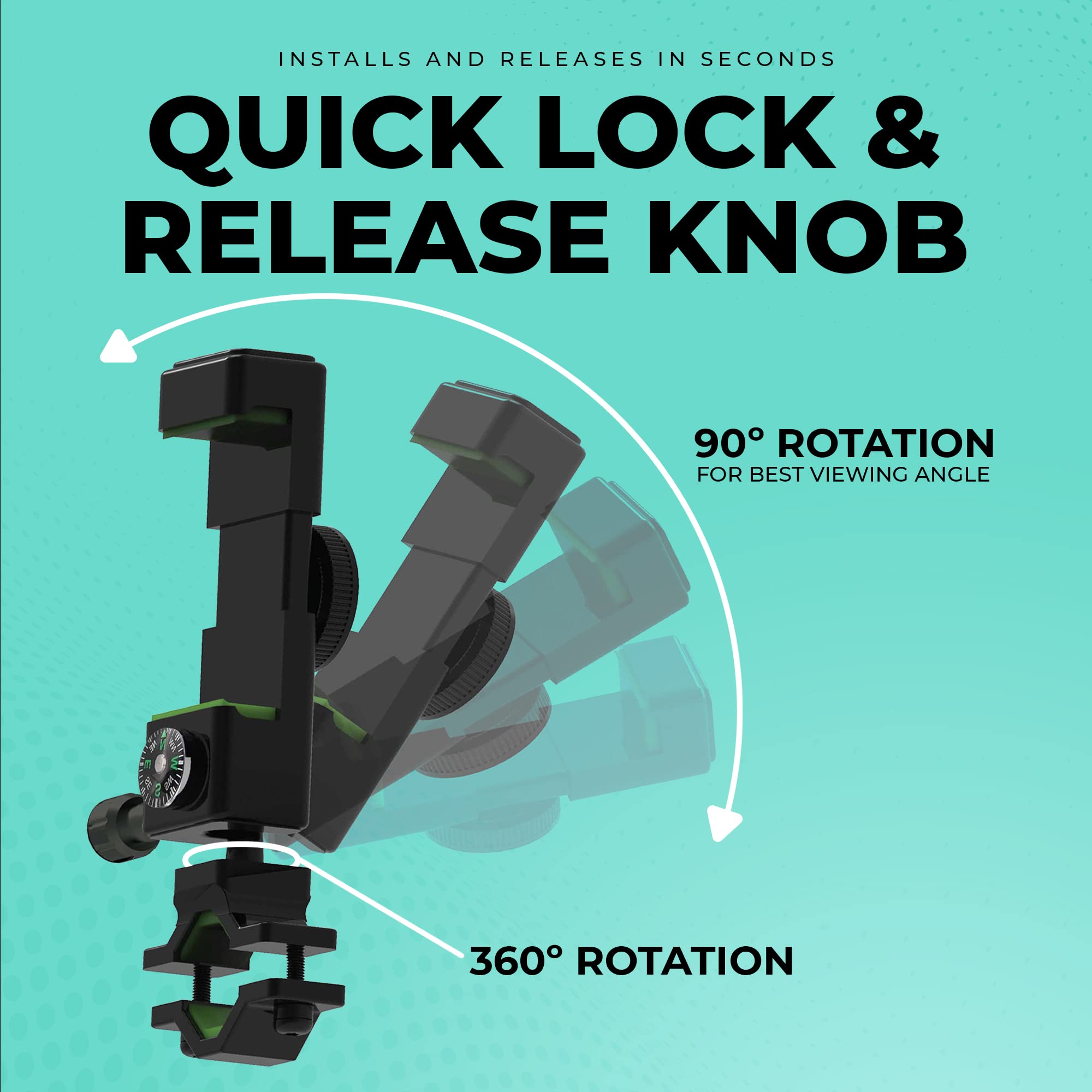 Chargeworx Bike Phone Mount with Built-in Compass