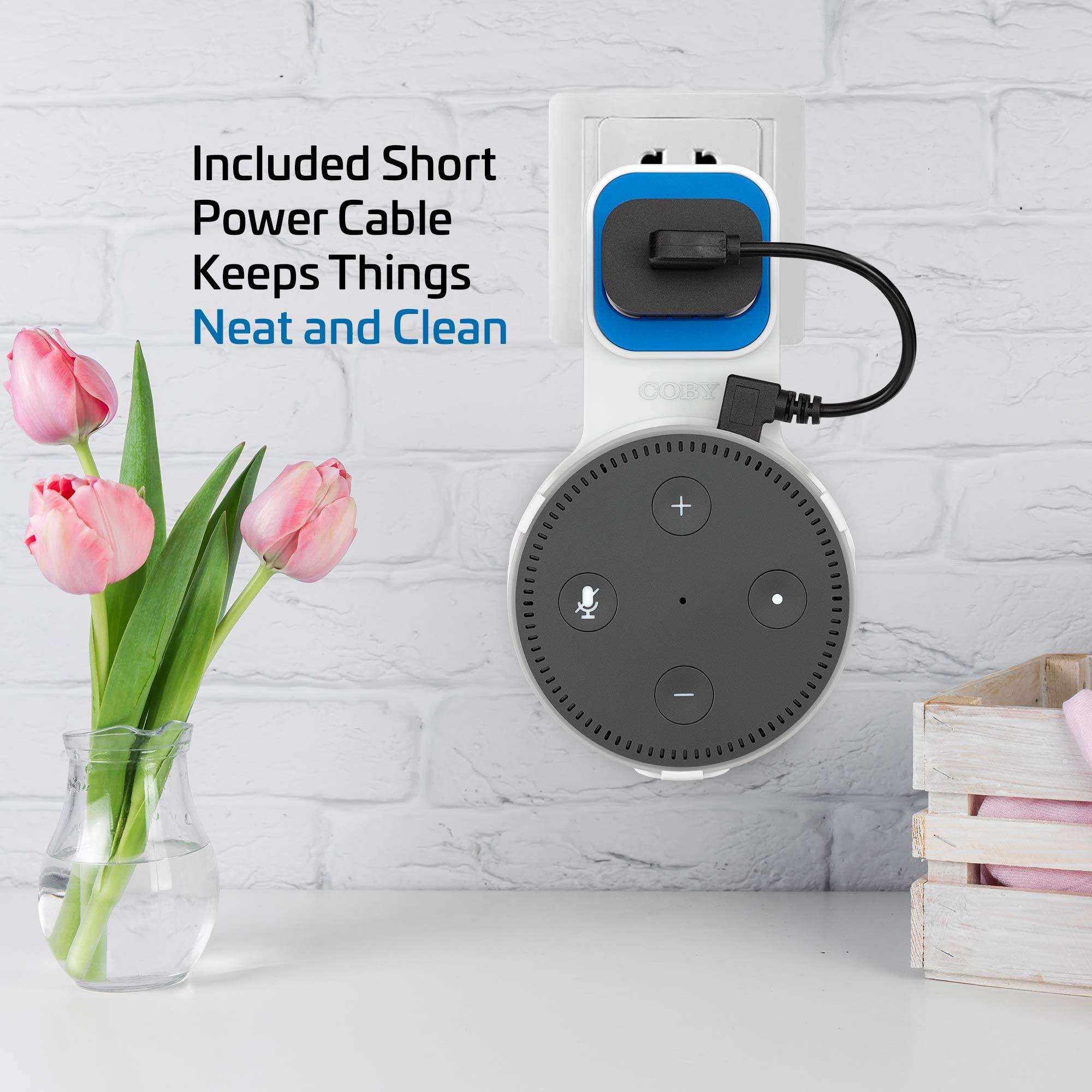 Coby Speaker Wall Mount for 2nd Generation Dot Voice Assistants