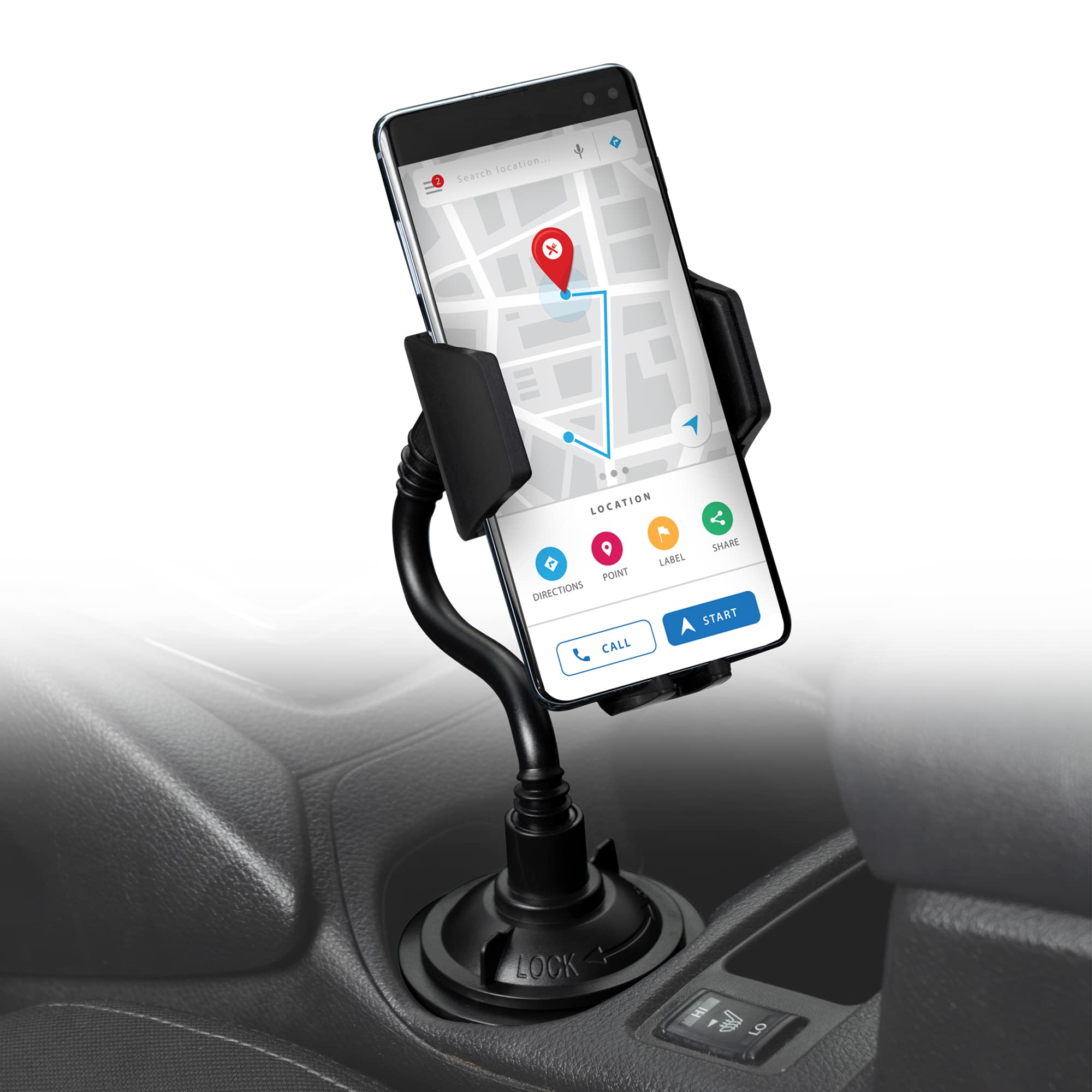 Chargeworx Cupholder Phone Mount Car