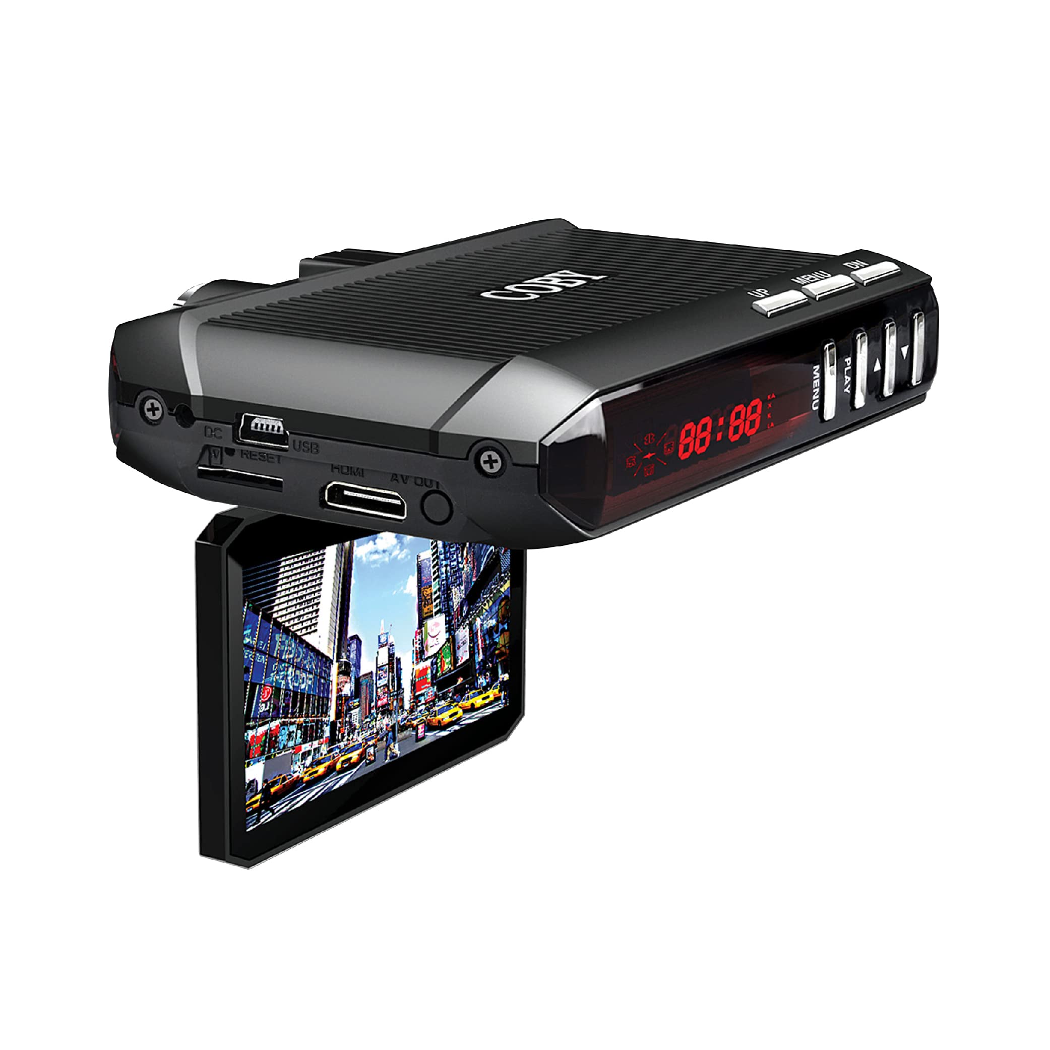 Coby Car Dash Cam with Radar Detector