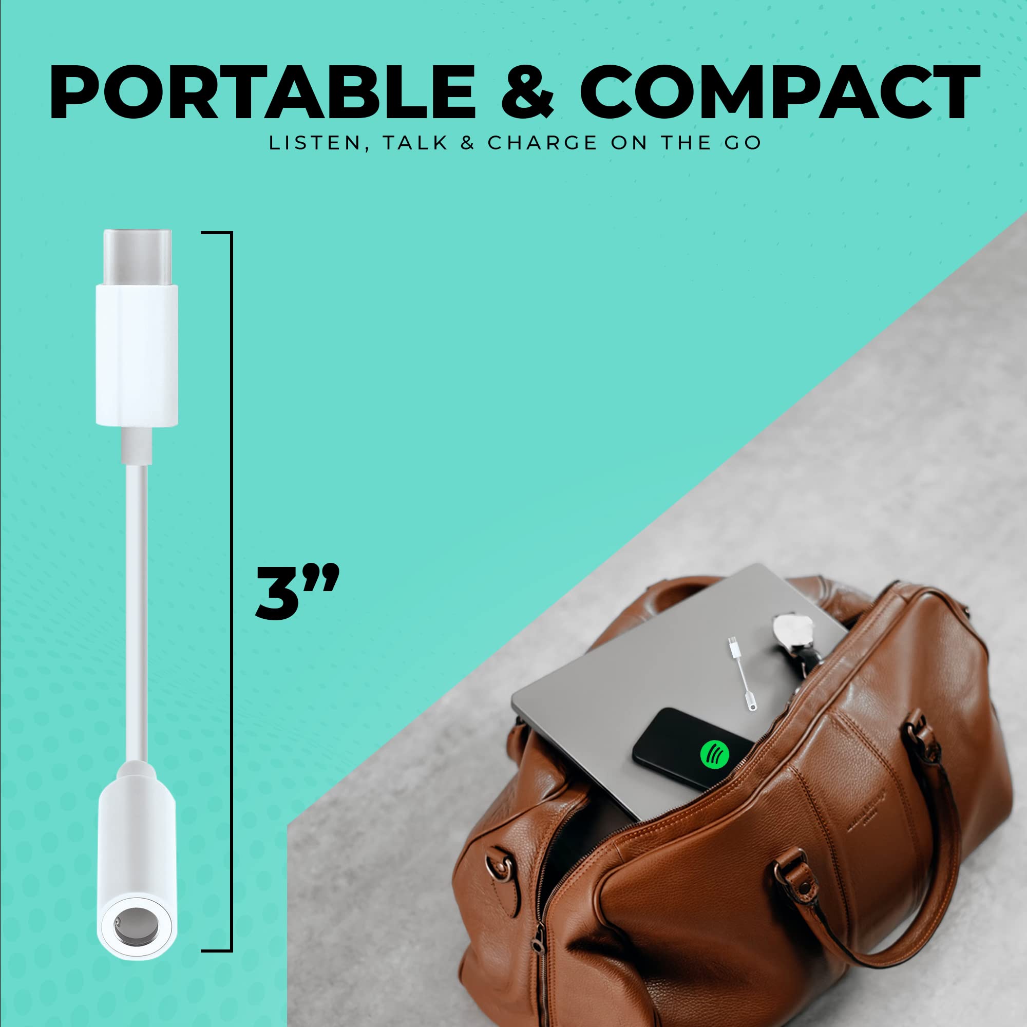 Chargeworx USB C Headphone Adapter