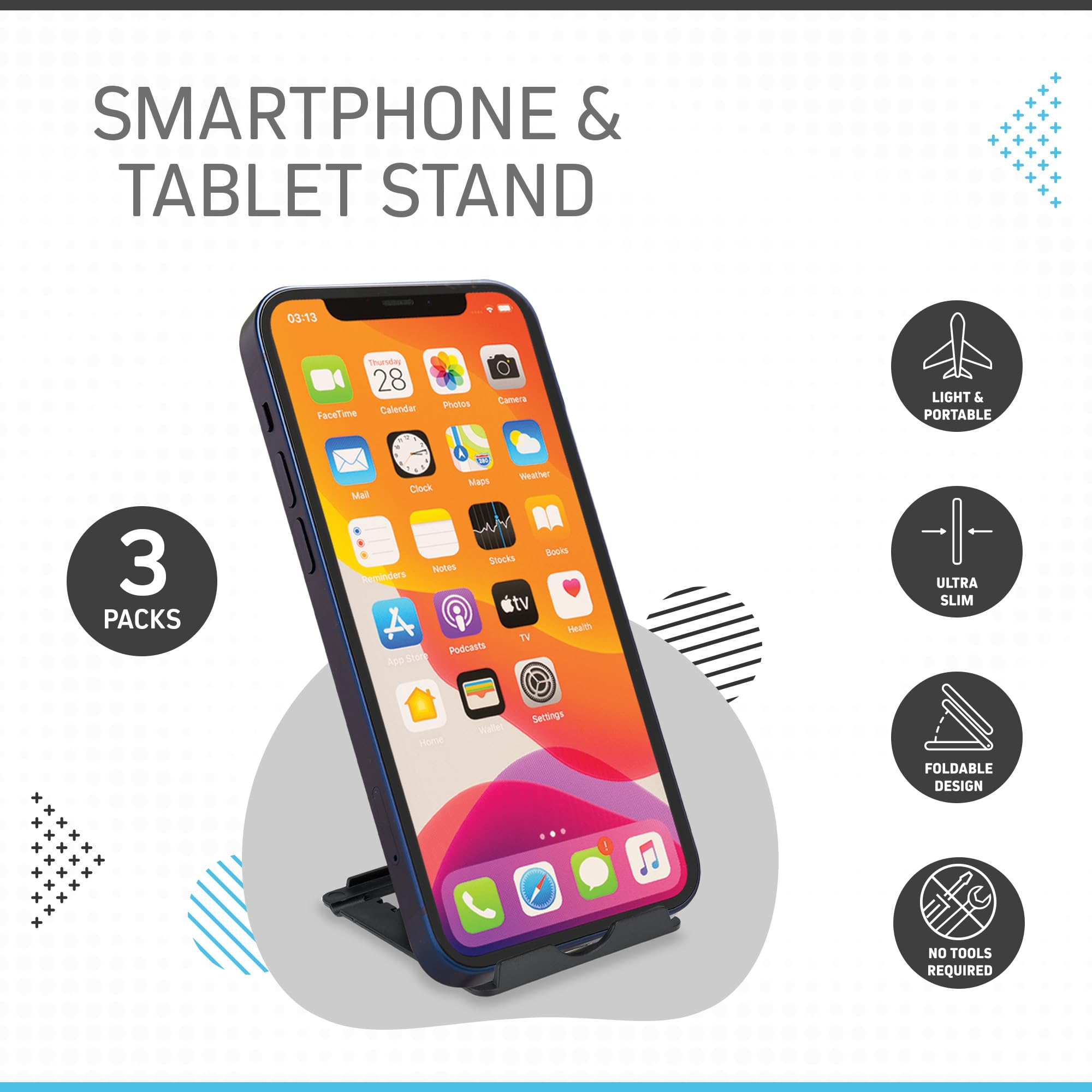Chargeworx Stand Tablets Smartphones