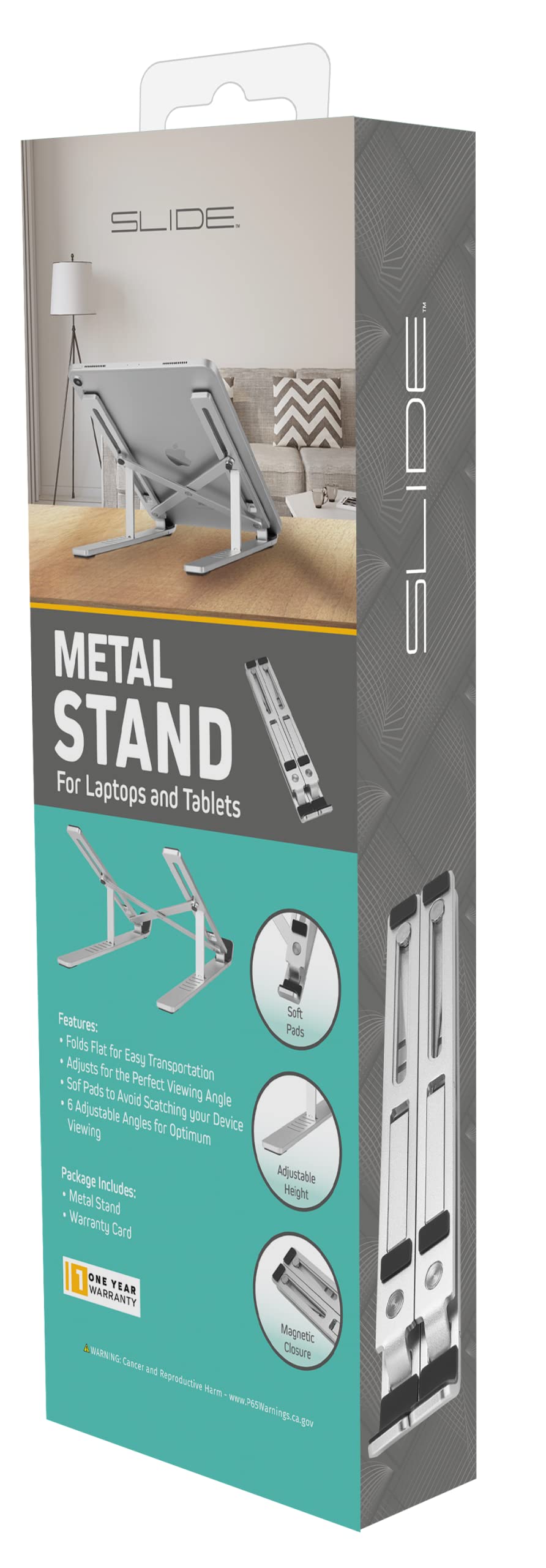 SLIDE Portable Metal Tablet Laptop Stand Foldable Easy Transportation