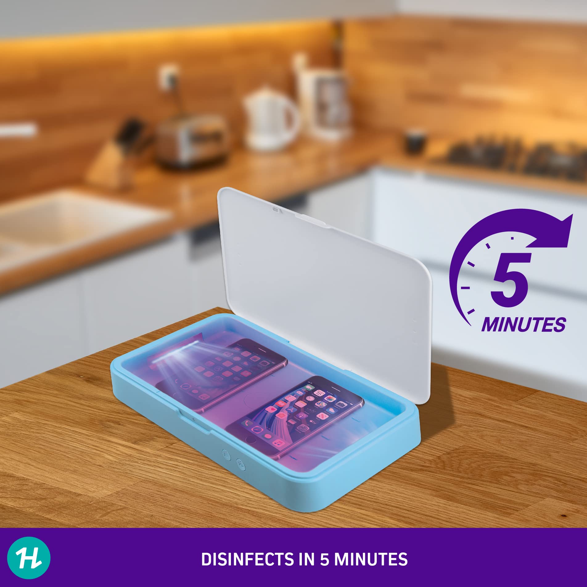 FirstHealth LED UV Phone Sanitizer - 360° UV-C Sanitizing