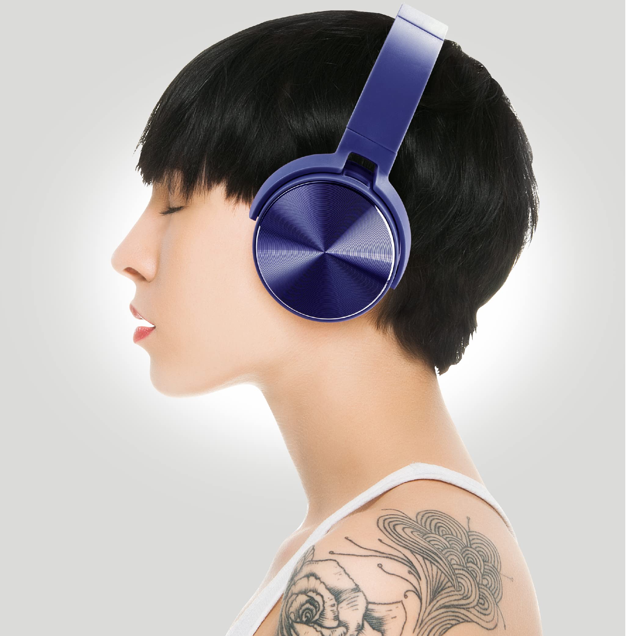 Coby Metal Folding Bluetooth Headphones (Red)