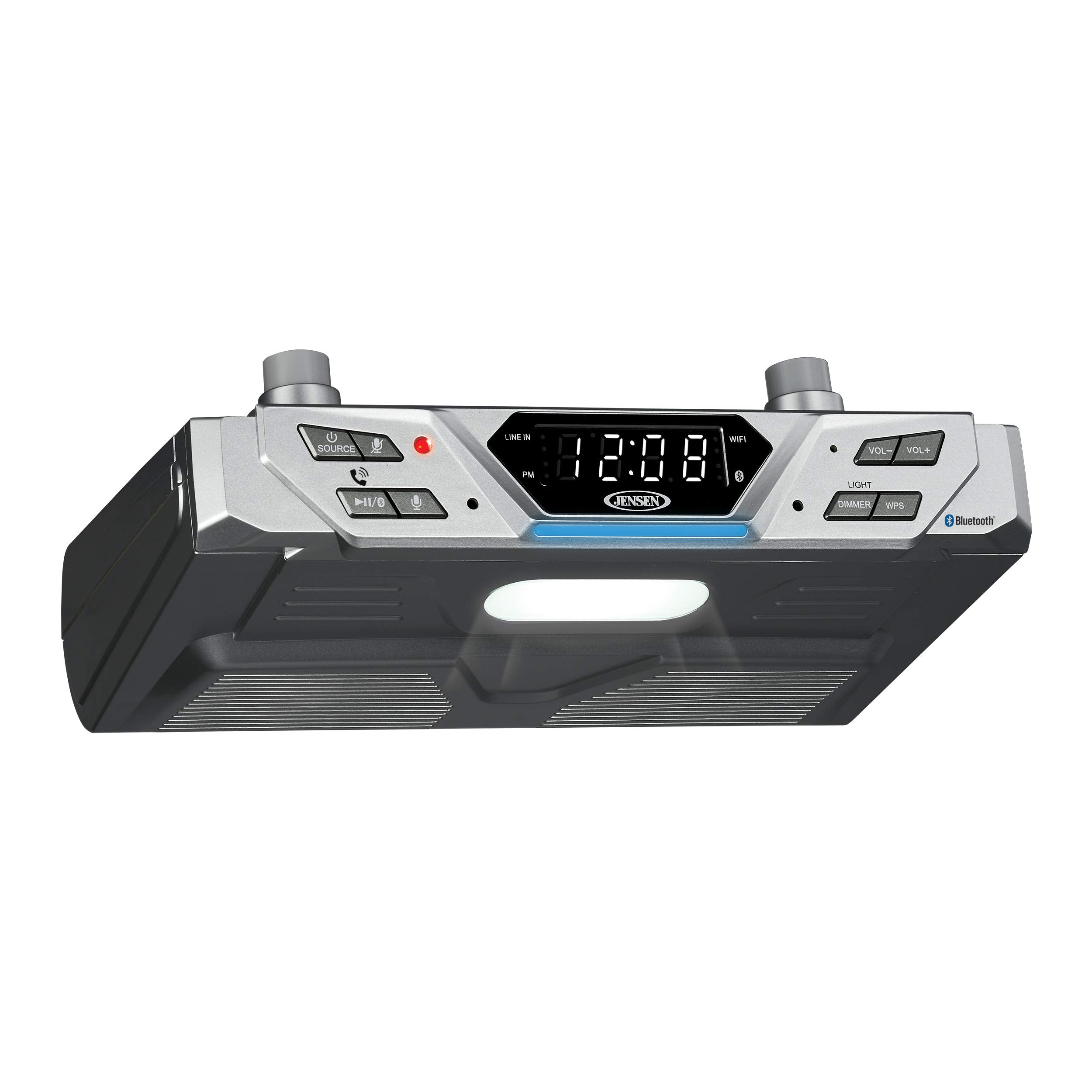 Jensen® Under Cabinet Bluetooth Music System with Alexa Far-Field and Tap to Talk