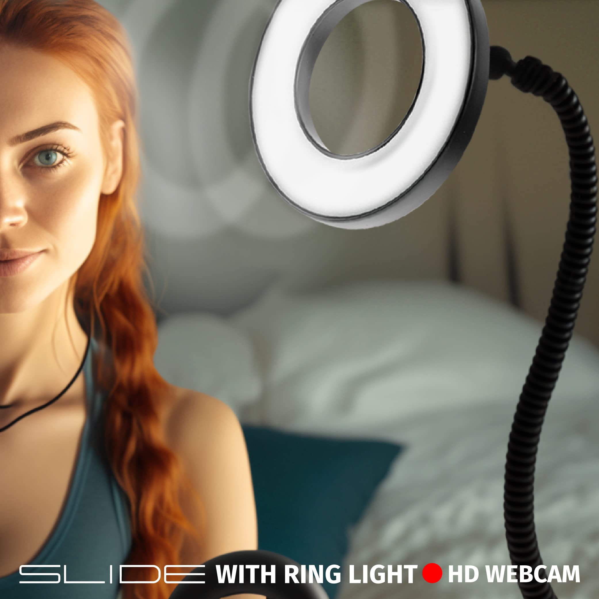 Slide 1080P HD Webcam Ring Light Stand Vlogging Kit