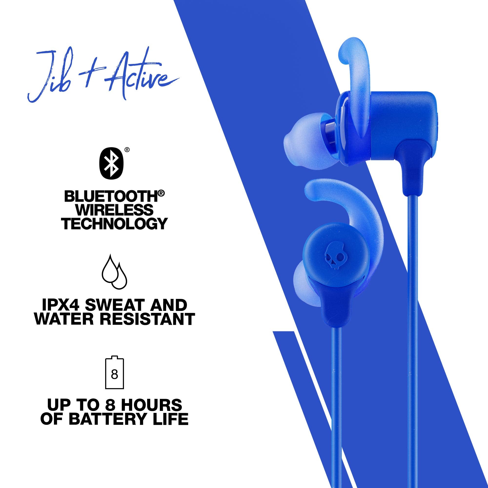 Skullcandy Vert Clip-Anywhere Wireless Bluetooth Earbuds - Black