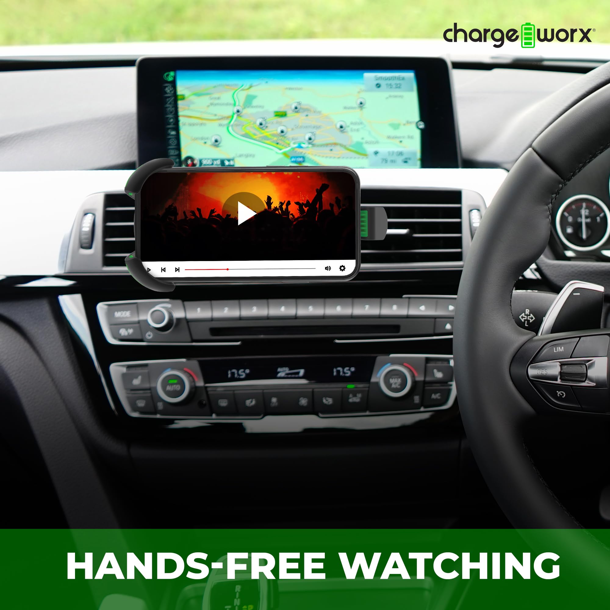 Chargeworx Univ Vent Phone Mount Car