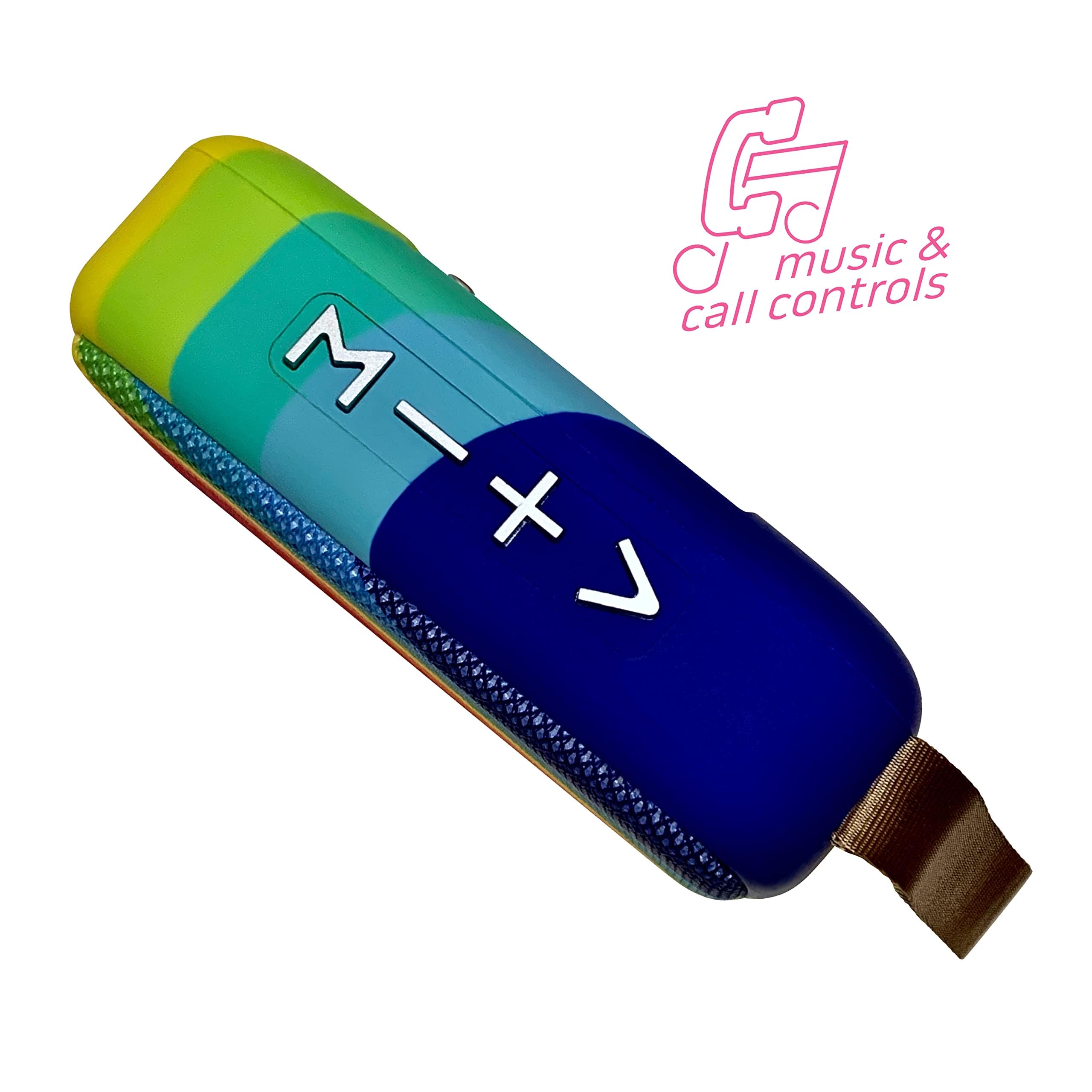 COOLBUDS Rechargeable Mini Bluetooth Speaker (Rainbow - Rectangular Shape)