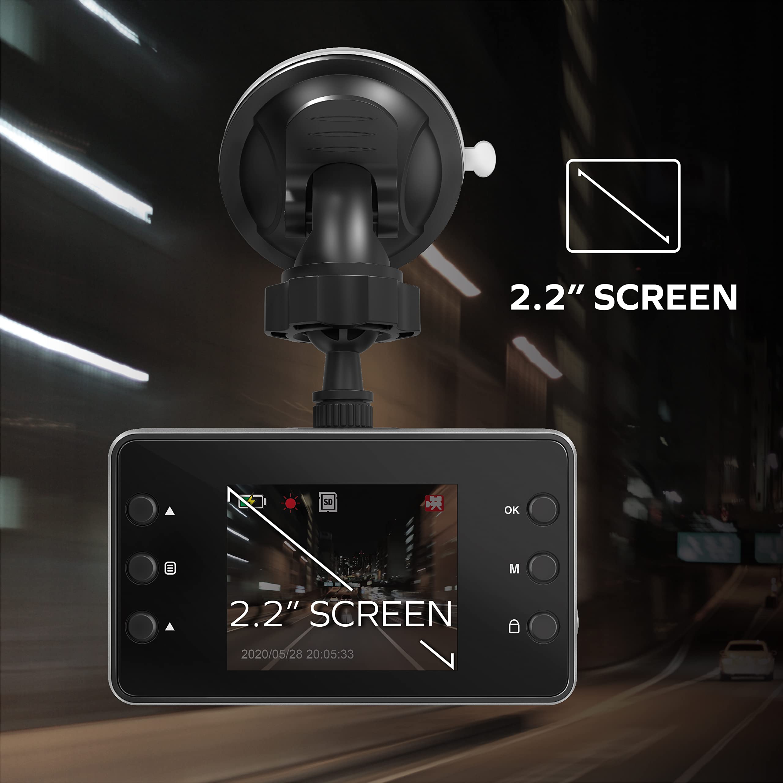 COBY High-Definition 1080p Car Dash Cam
