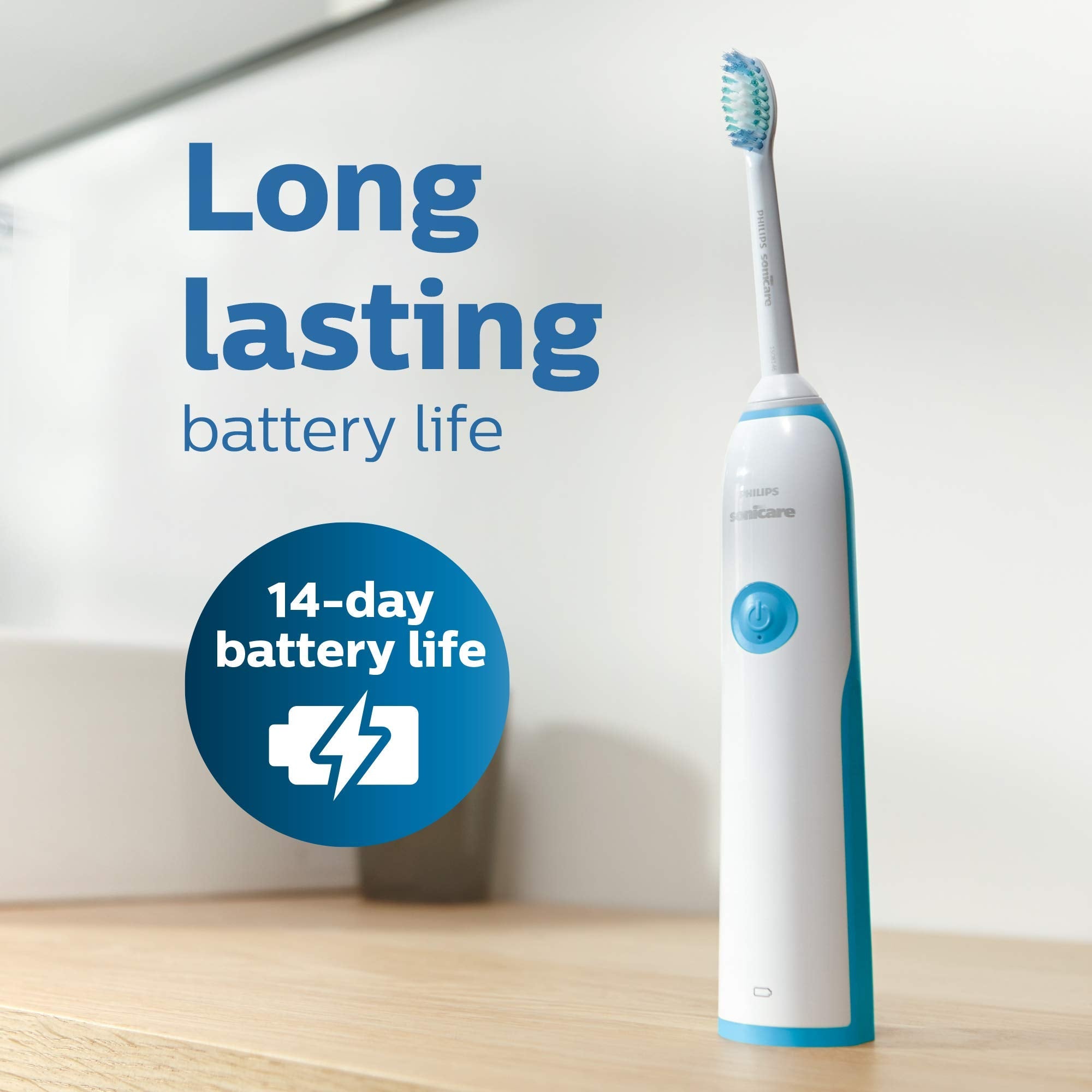 Philips Sonicare DailyClean 2100 Electric Toothbrush, Mid Blue, 1 Count