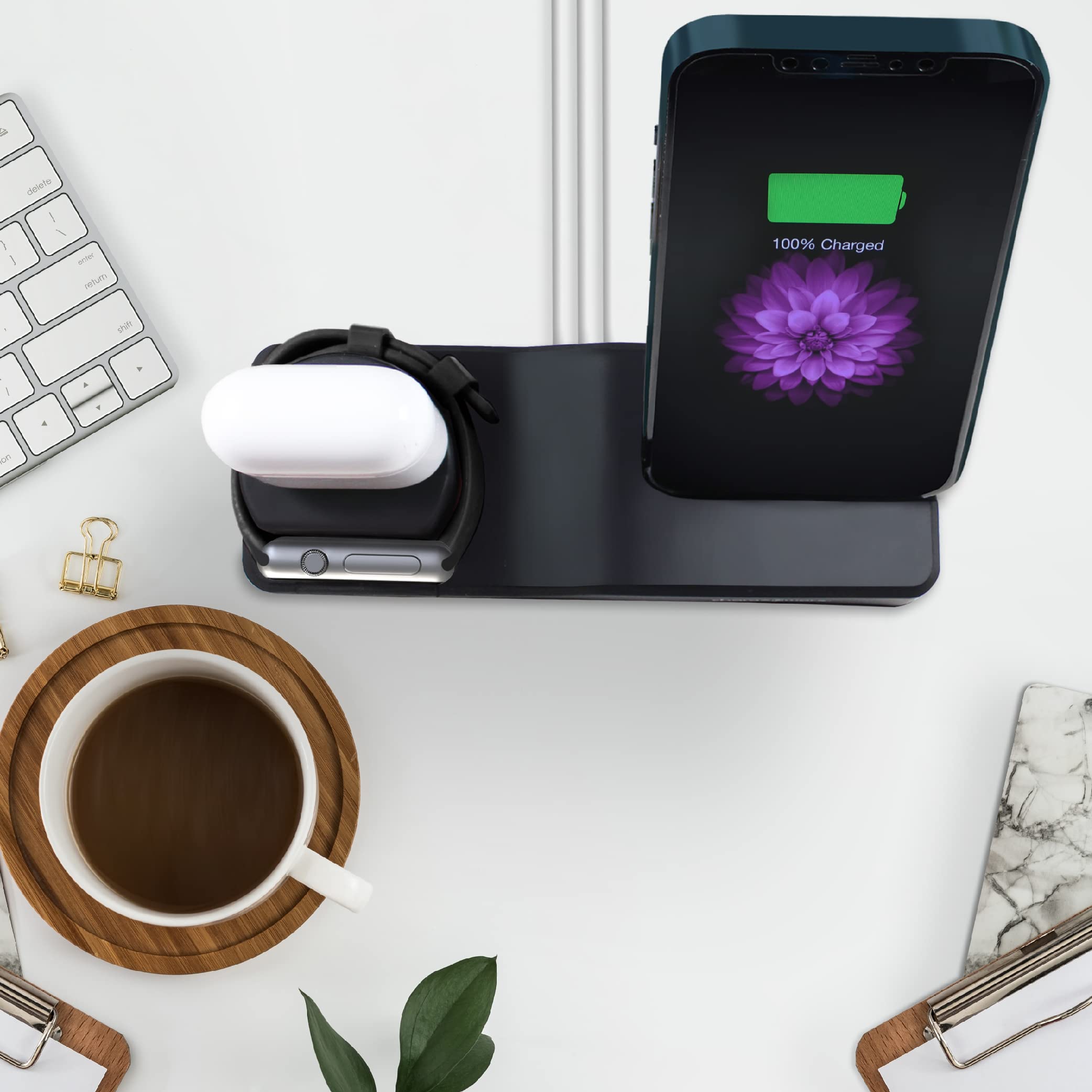 Chargeworx 3-in-1 Multi-Charging Stand Portable Apple Watch