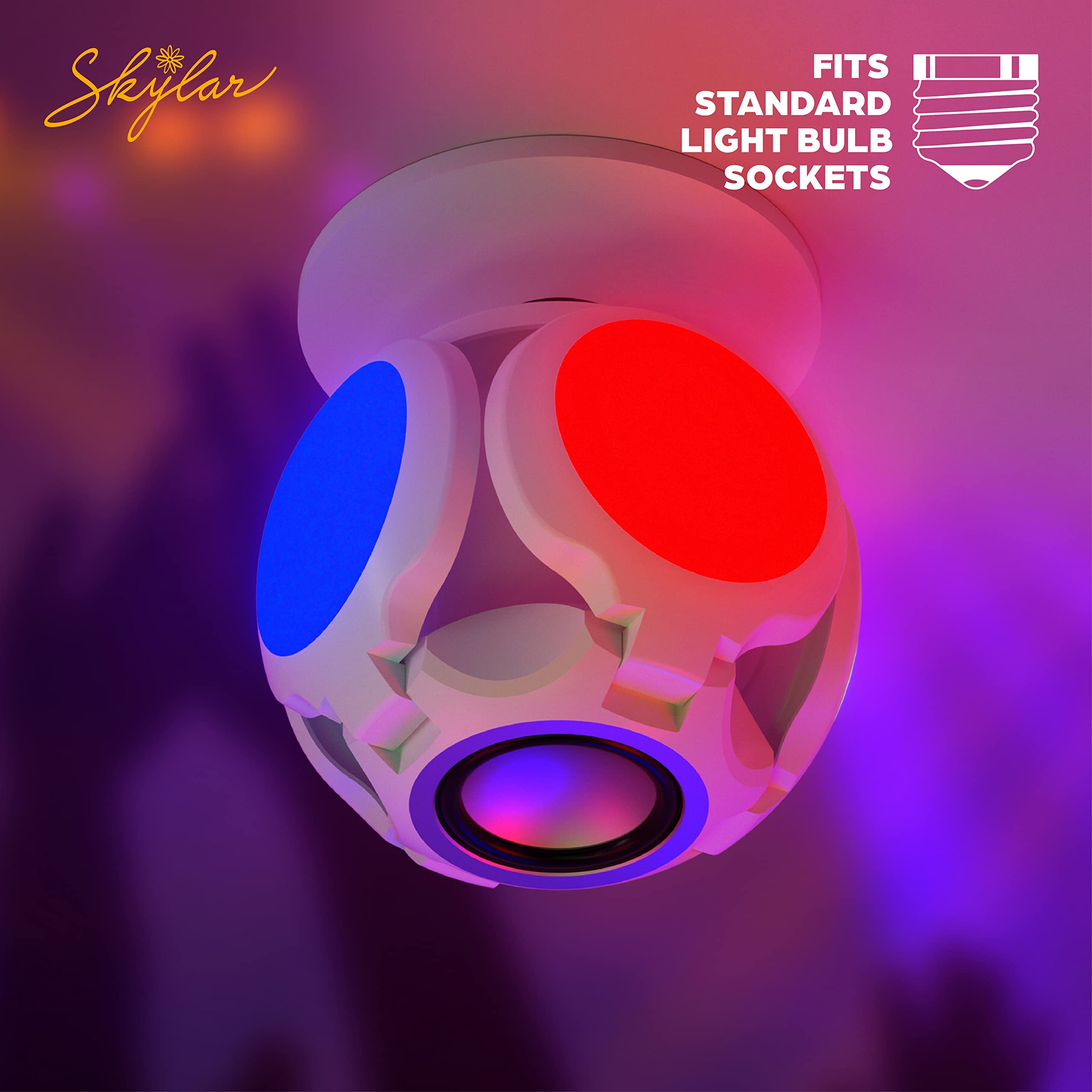 Skylar Multicolor Party Lamp Bluetooth Speakers Remote