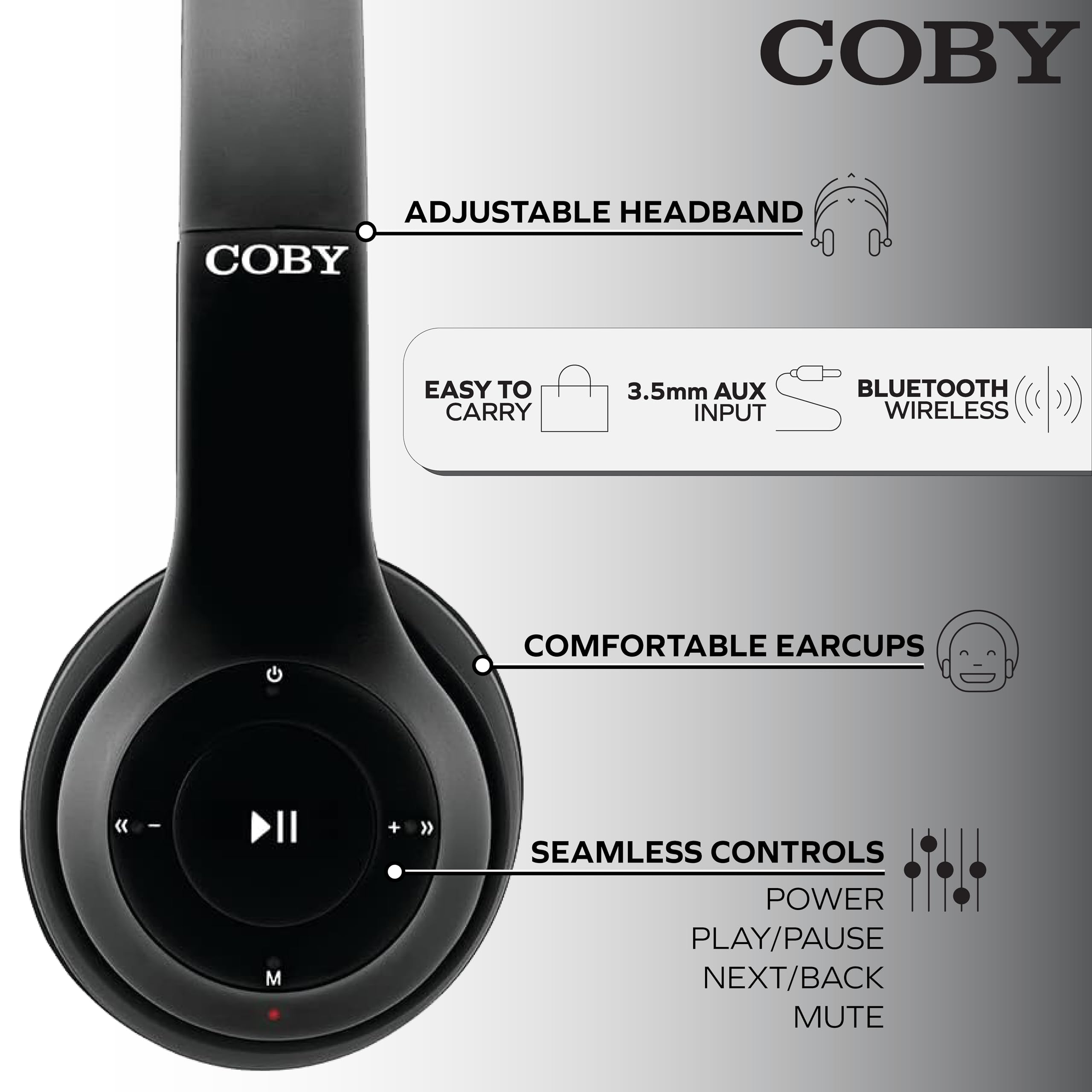 Coby Bluetooth Headphones