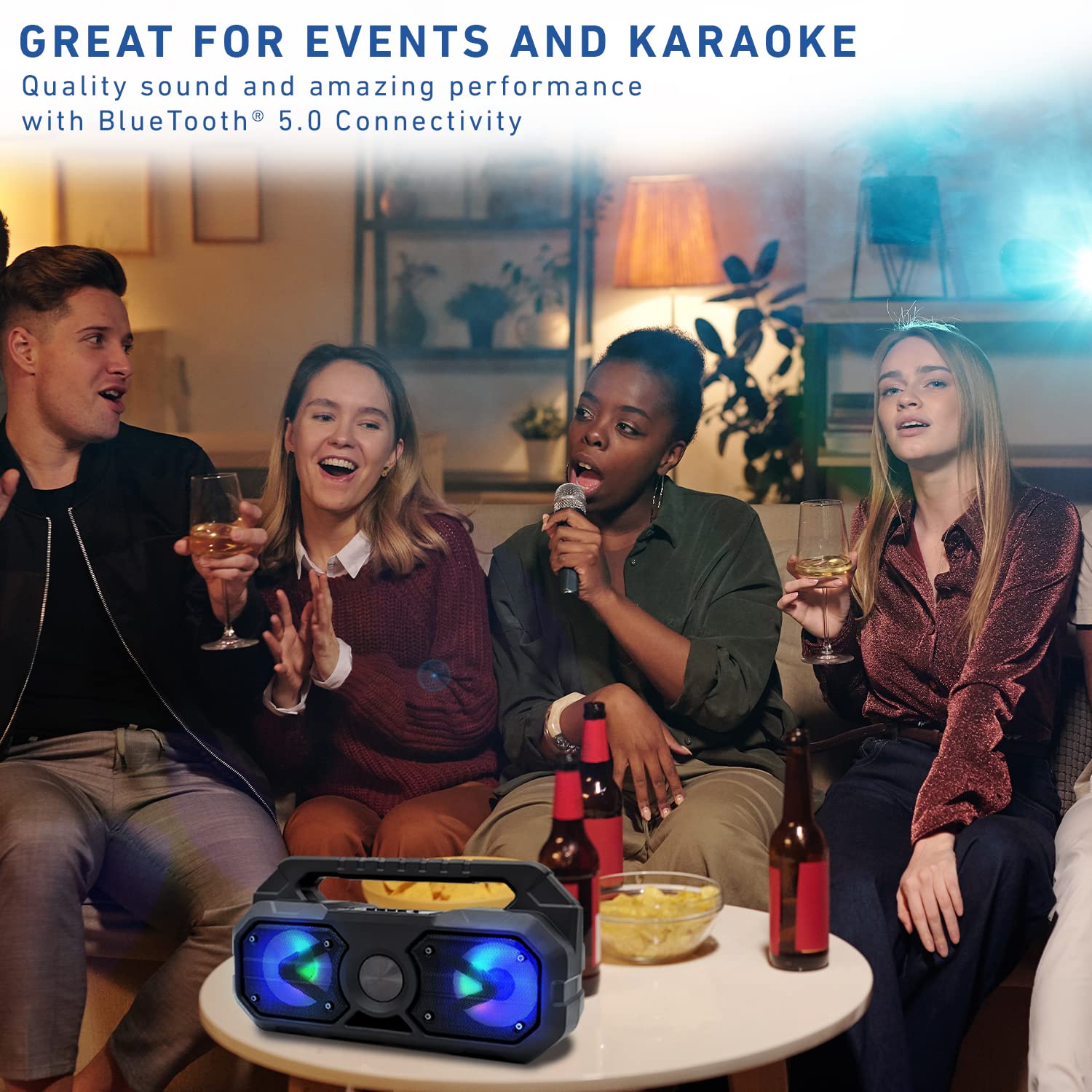 Coby True Wireless Bluetooth Speaker with Subwoofer