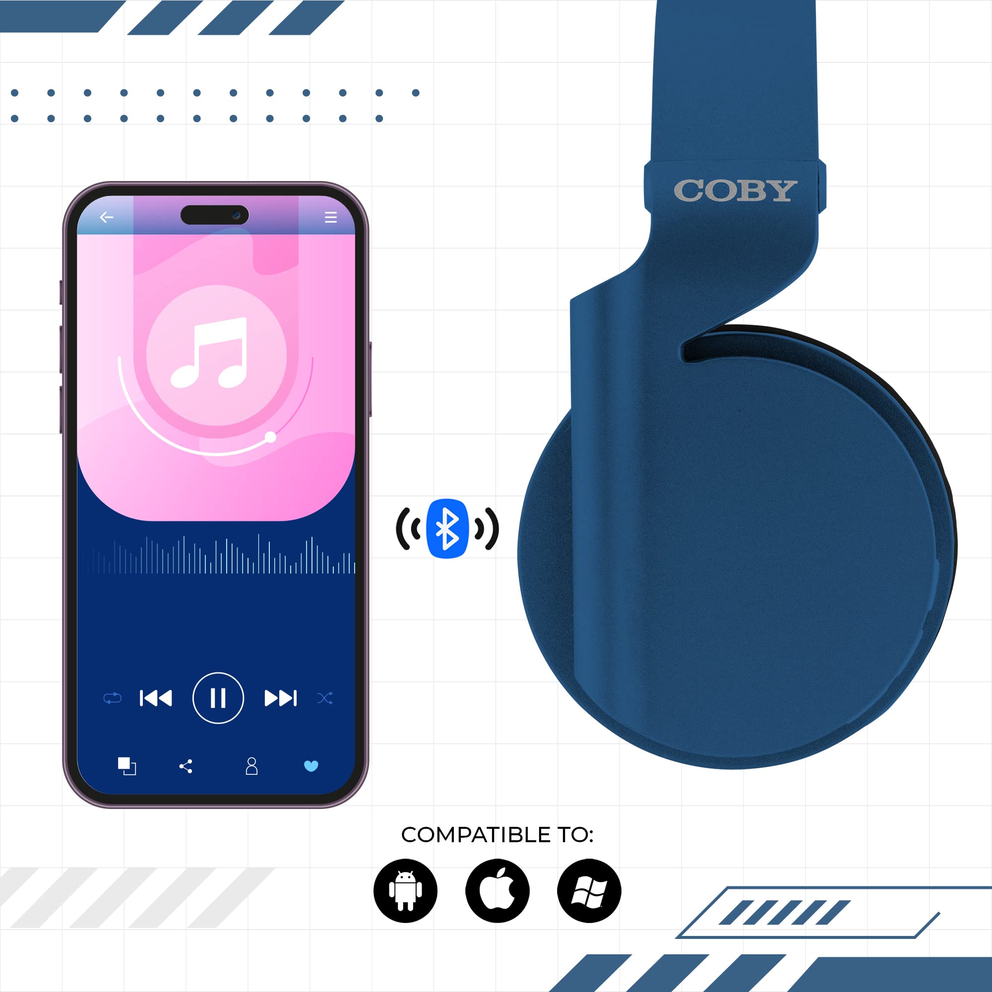 Coby Bluetooth 5.3 Headphones