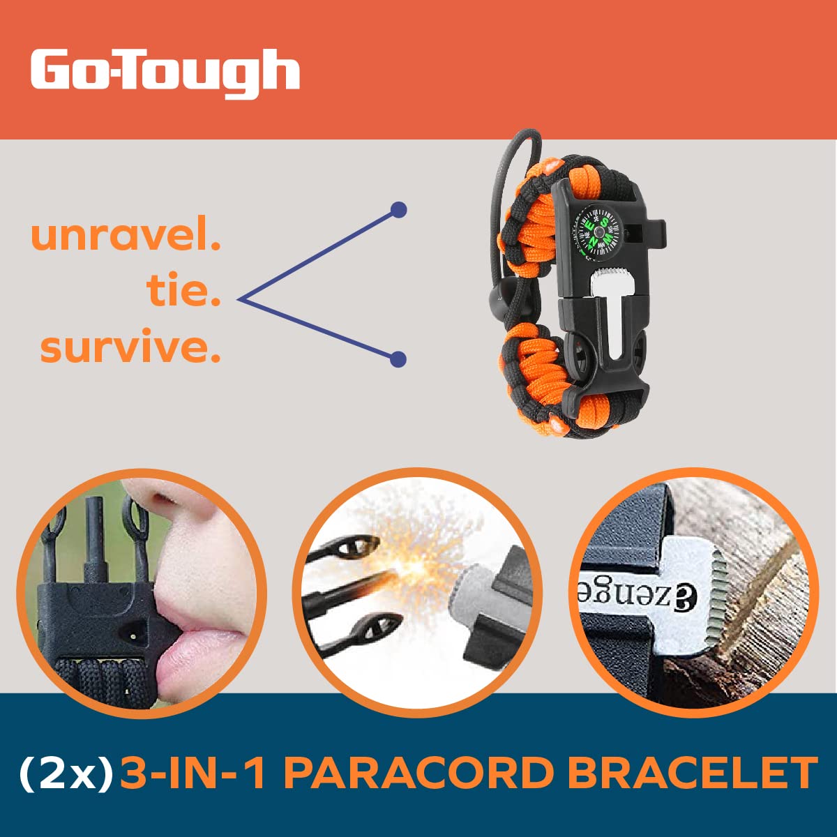 Go Tough Wilderness Camping Set | Camping Kit with Included Waterproof