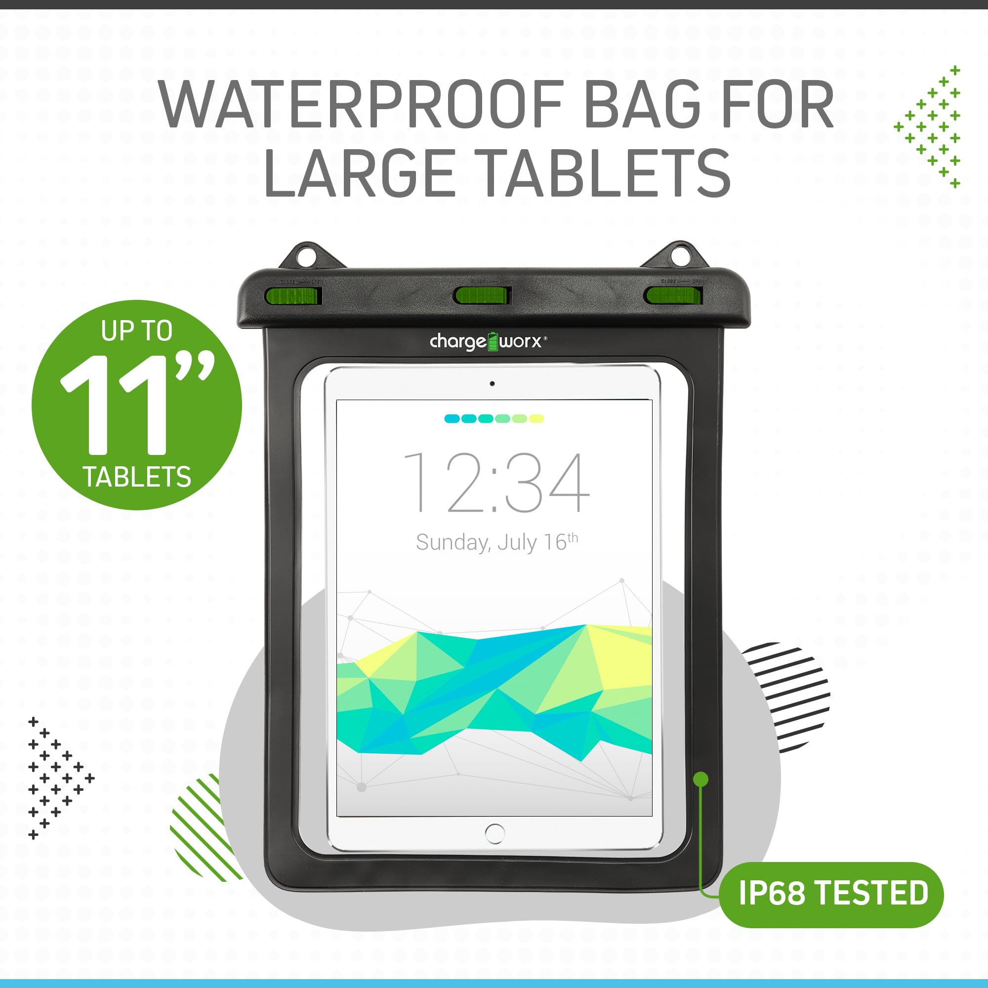 Chargeworx Waterproof Dry Bag Pouch Tablets
