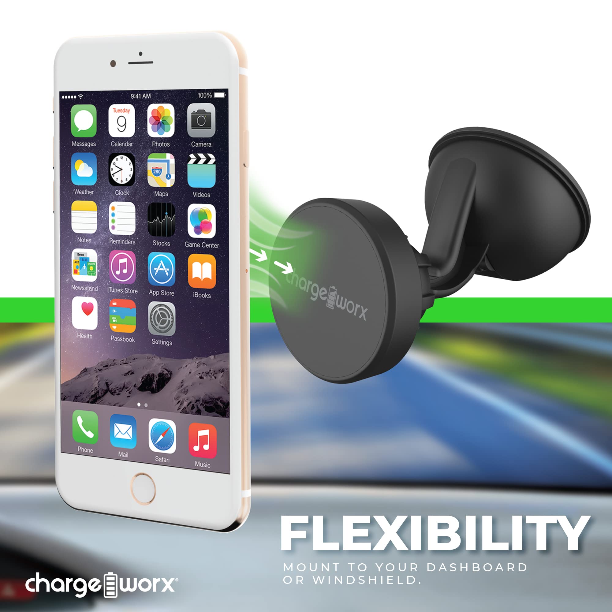 Chargeworx Univ Magnetic Car Phone Mount