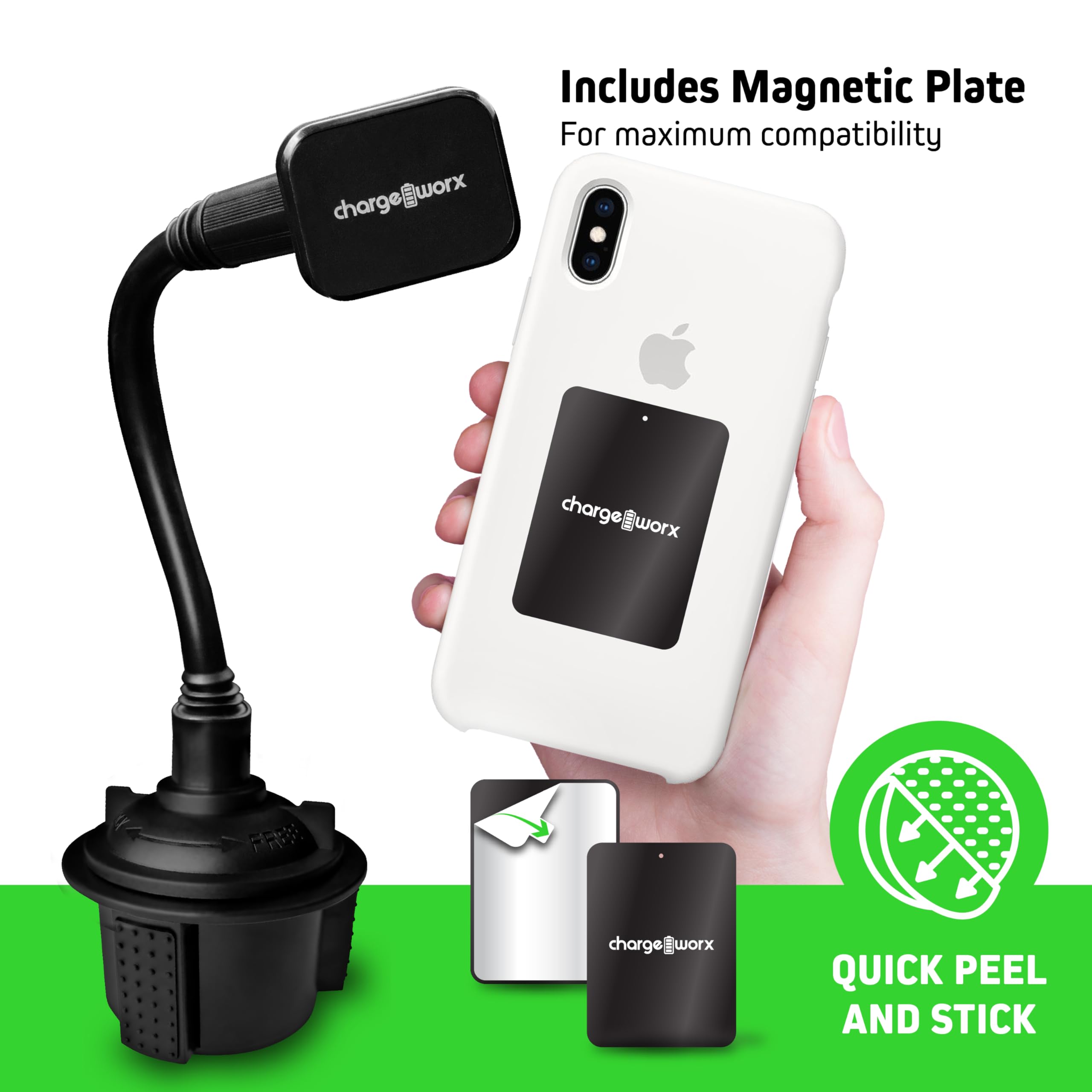 Chargeworx Magnetic Cupholder Car Mount