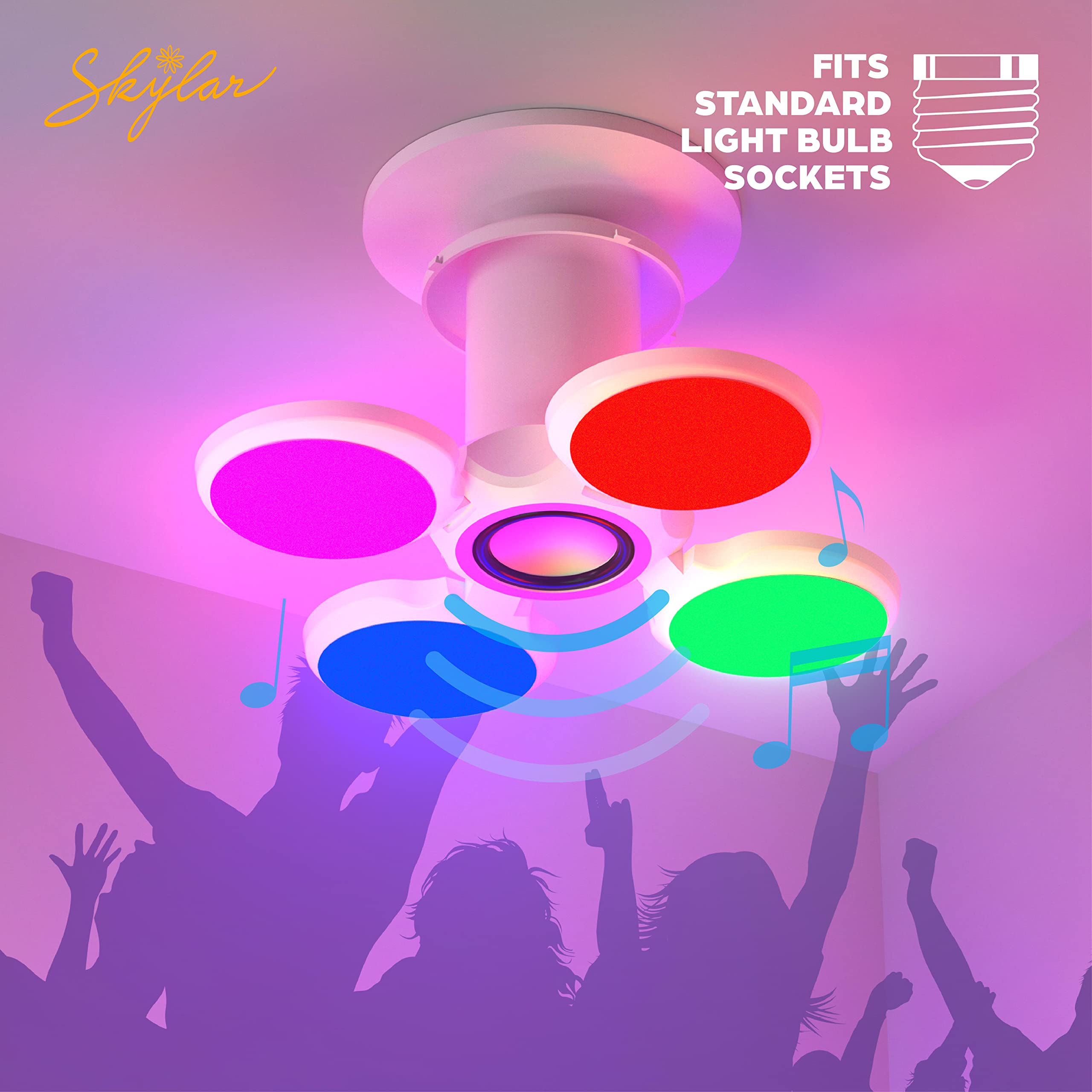 Skylar Multicolor Party Lamp Bluetooth Speakers Remote