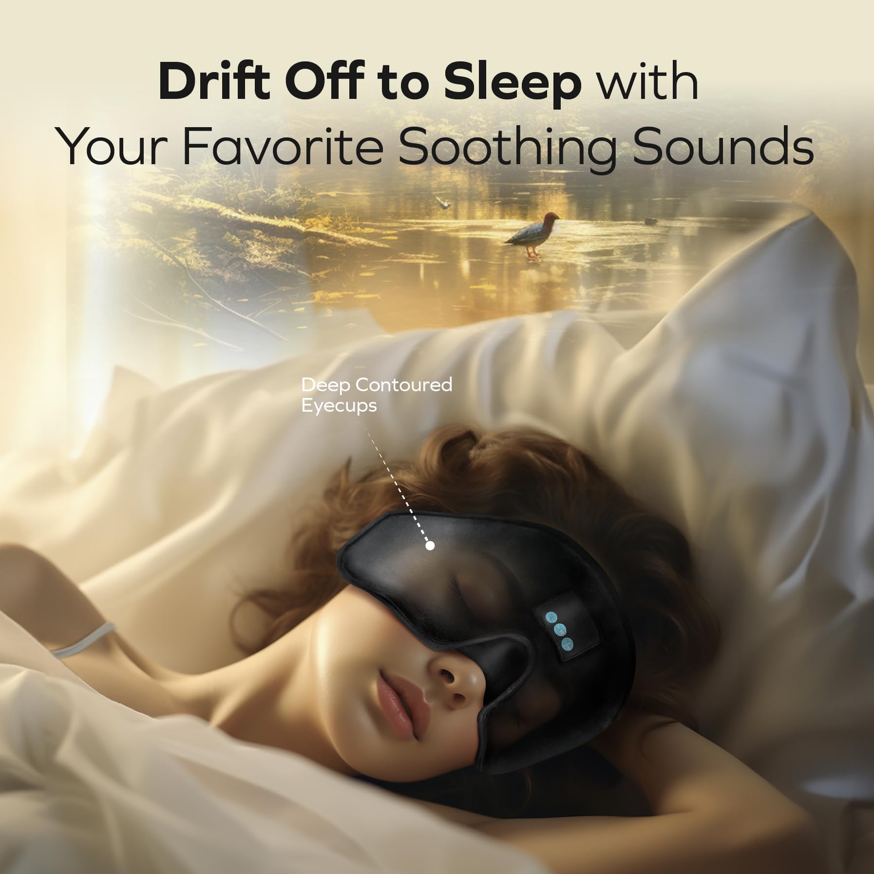 FirstHealth Soothing Sleep Mask w/Built-in Headphones