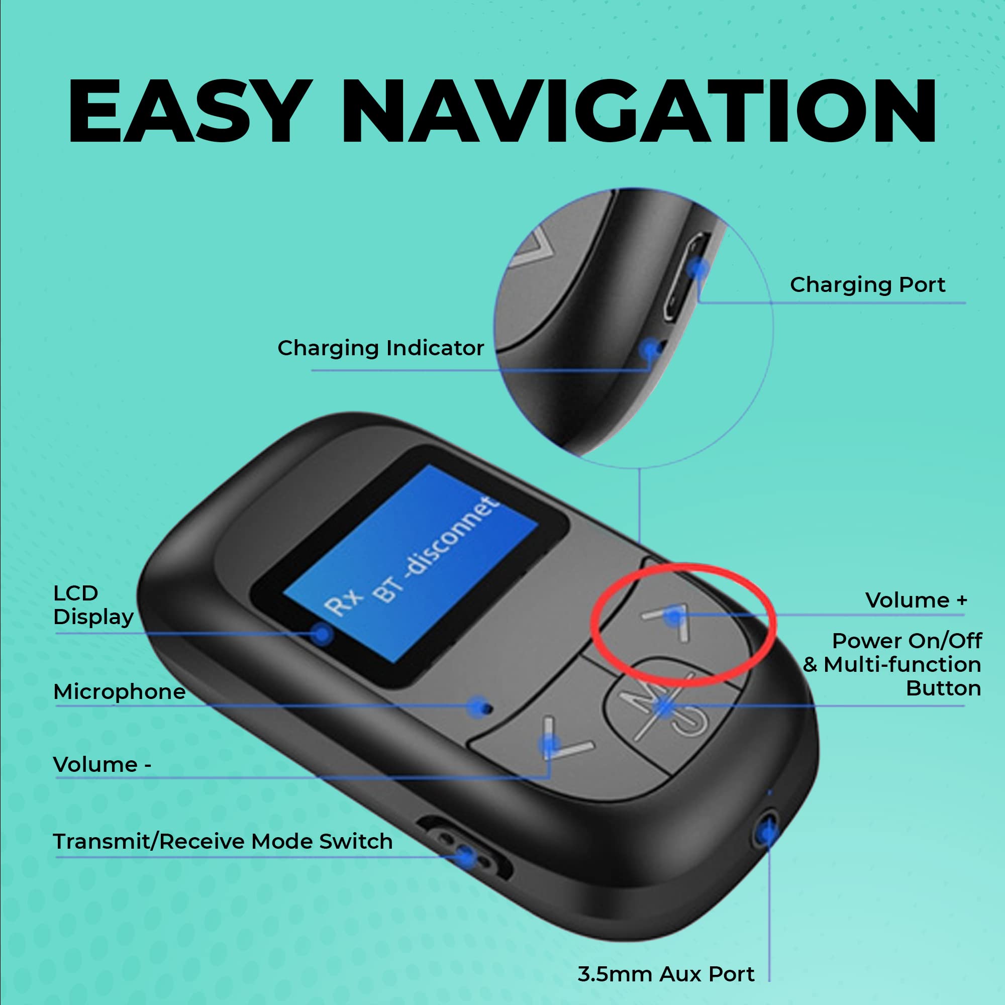Chargeworx Wireless in-Flight Audio Adapter