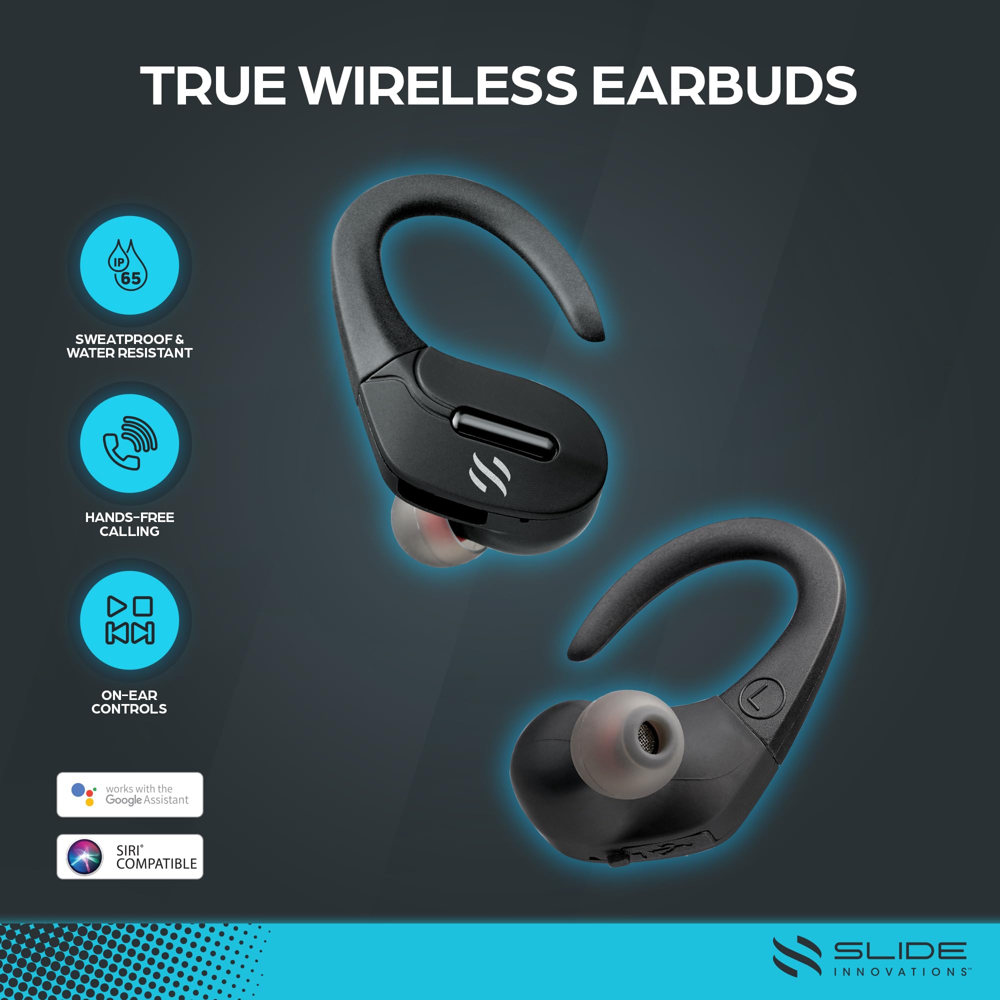 Slide Fitness Tracker Smartwatch TWS Sport Earbuds 2-in-1 Combo