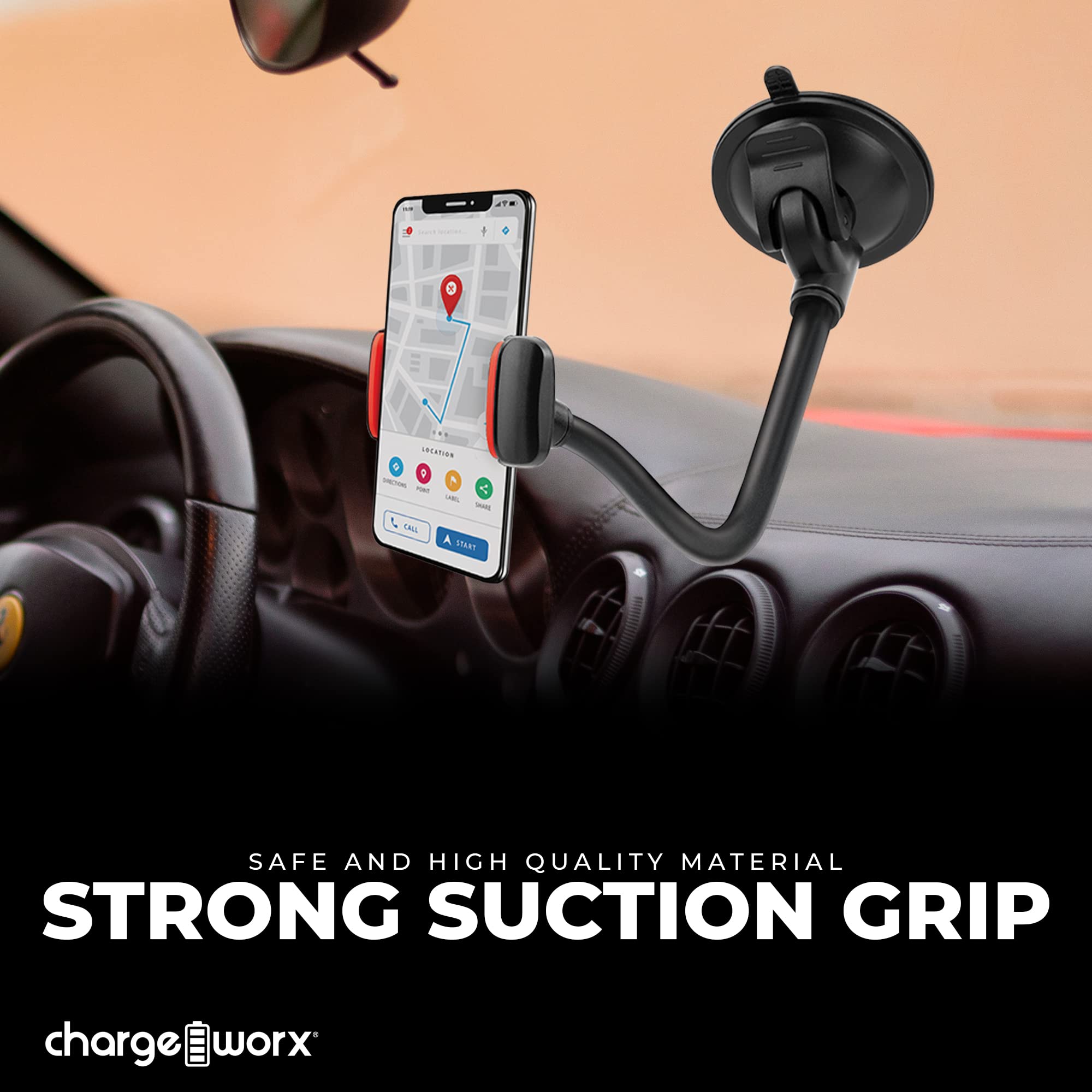 Chargeworx Windshield Mount Smartphones
