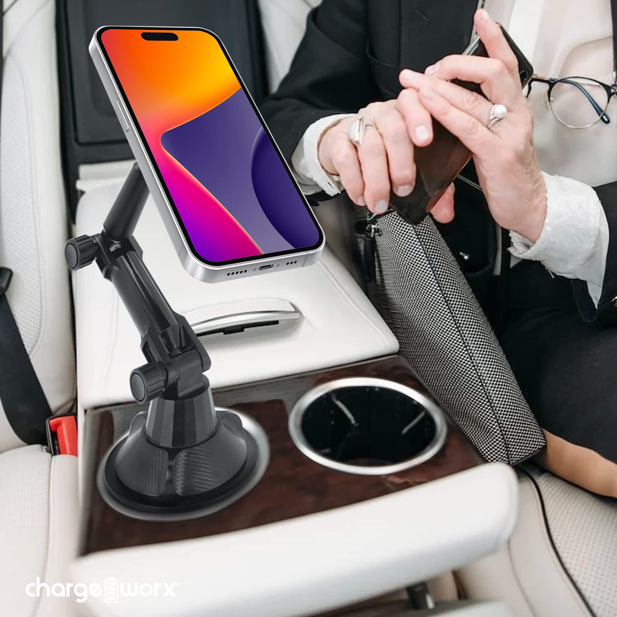Chargeworx Magnetic Cupholder Phone Mount