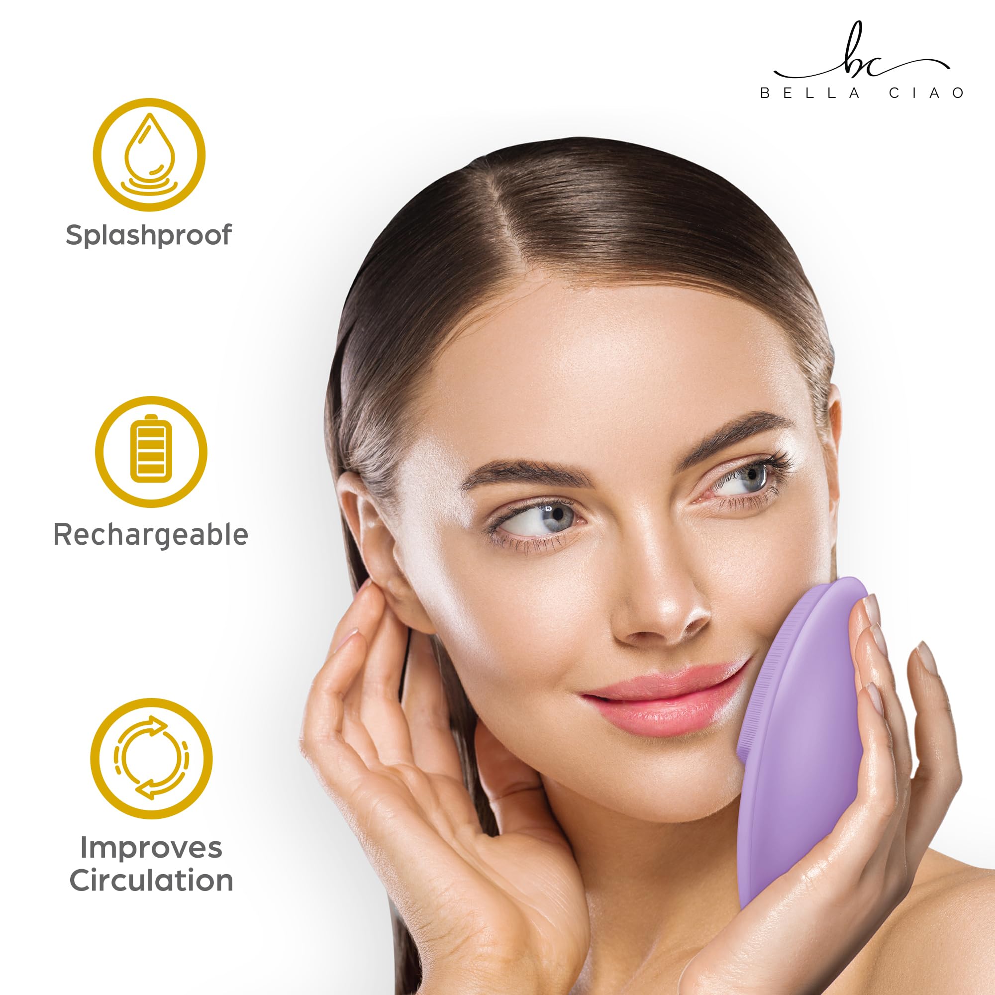 Bella Ciao 12-Speed Facial Cleansing Brush (Purple)