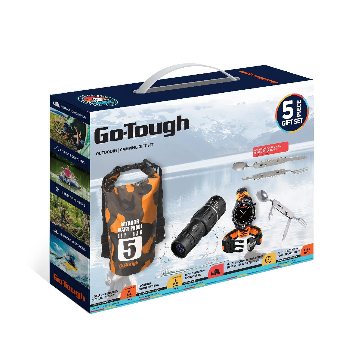 Go Tough Wilderness Camping Set | Camping Kit with Included Waterproof