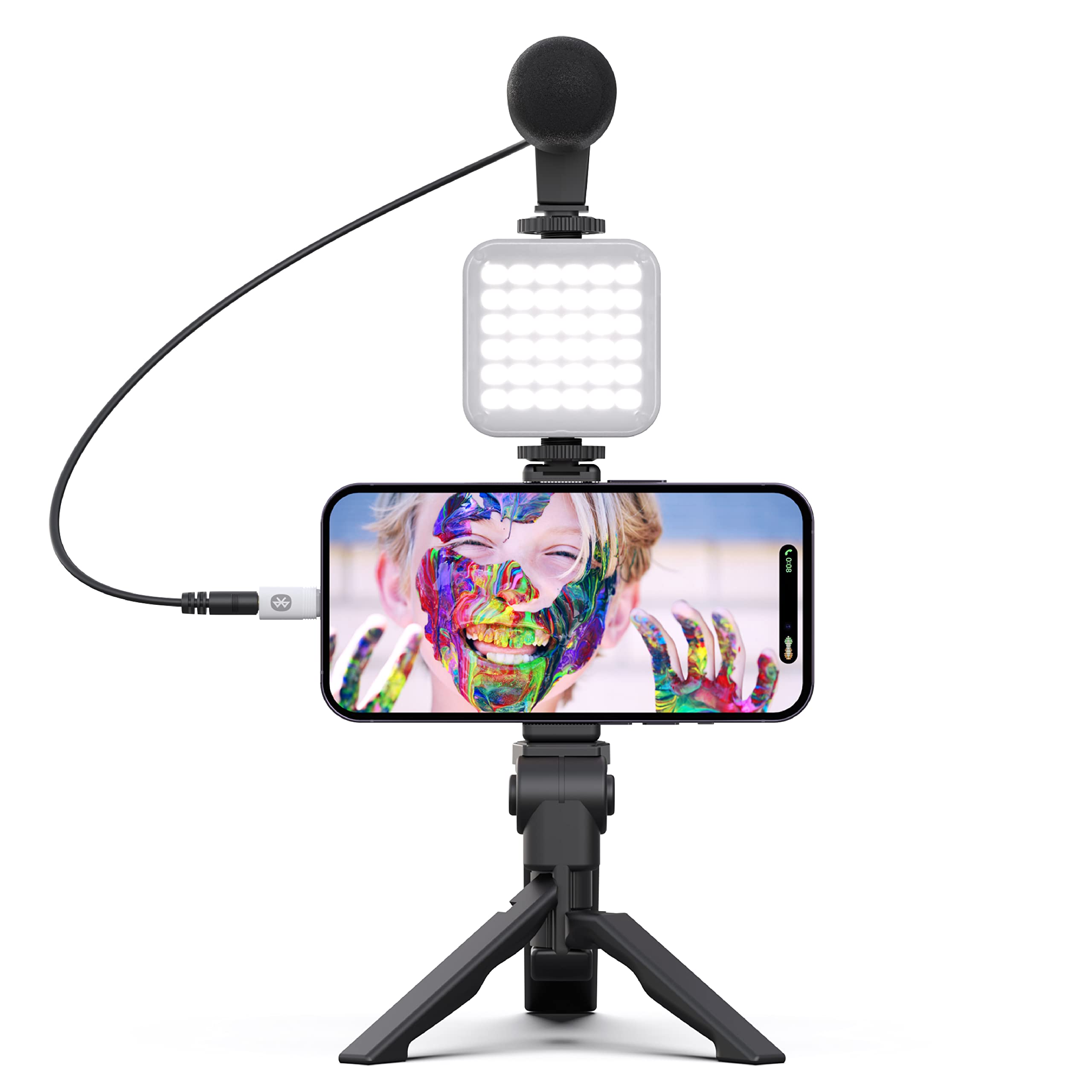 Slide Vlogging Kit w/Light & Microphone
