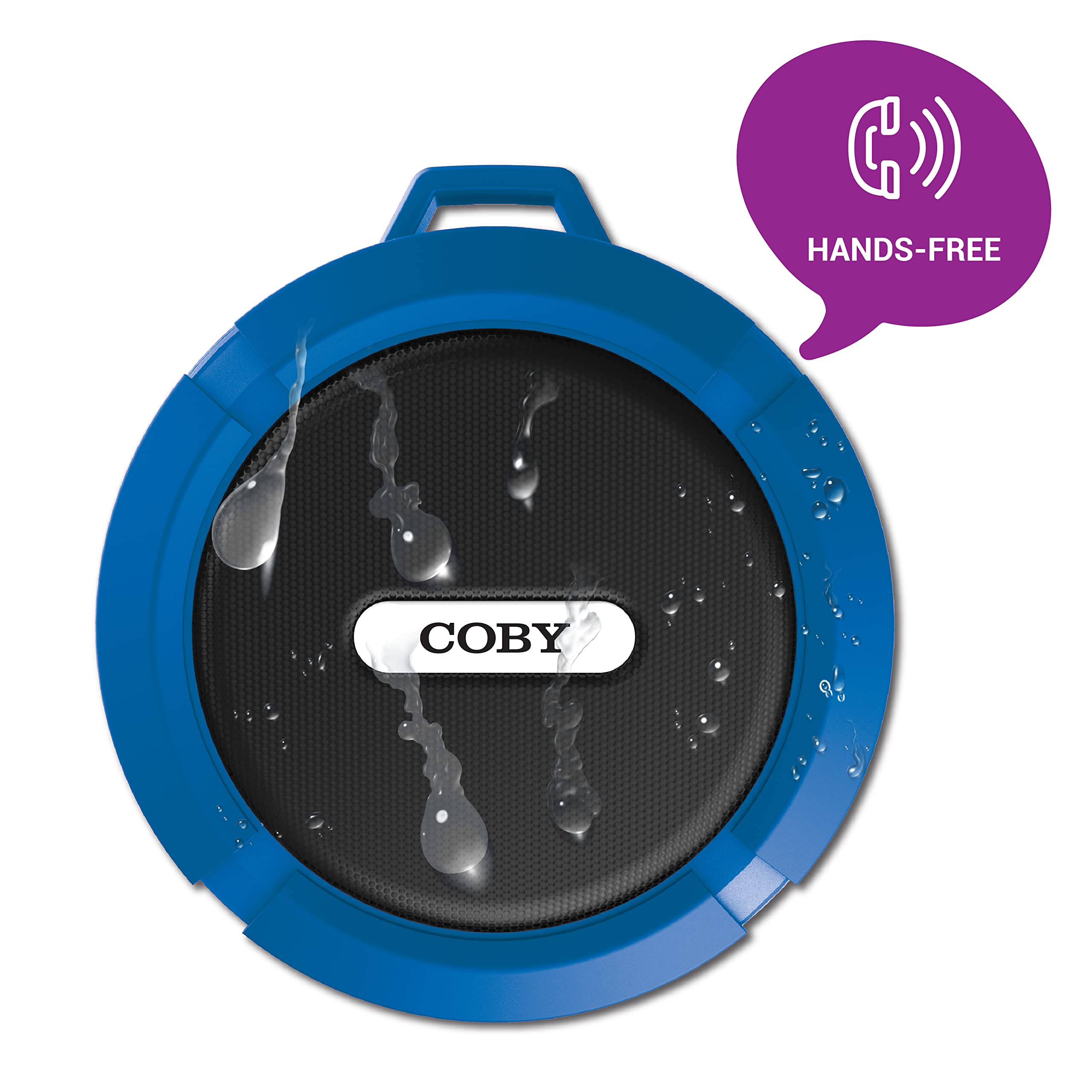 Coby Rugged Gear Bluetooth-Speaker, Red Bluetooth-Shower-Speaker