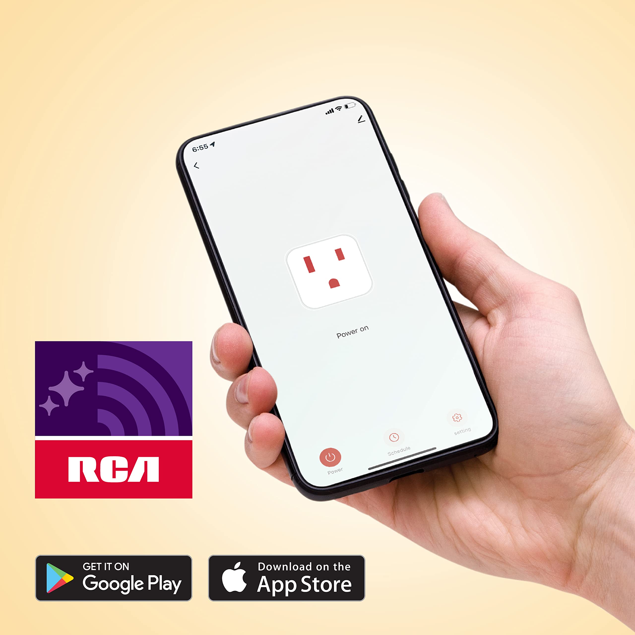 RCA Single Outlet Smart Plug 15A Voice Control