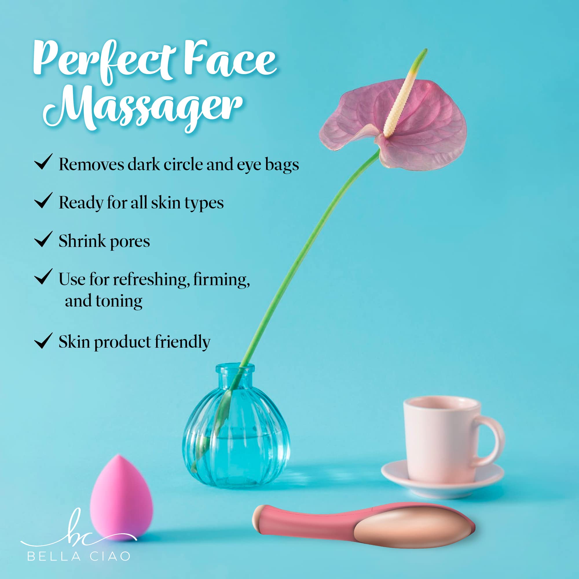 Bella Ciao Vibrating Sonic Face and Eye Massager for Women