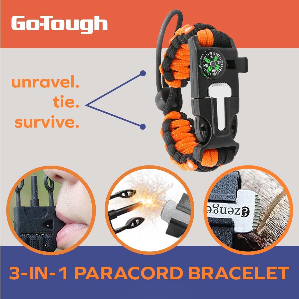 Go Tough Wilderness Camping Set|Camping Kit with Included Waterproof Bag