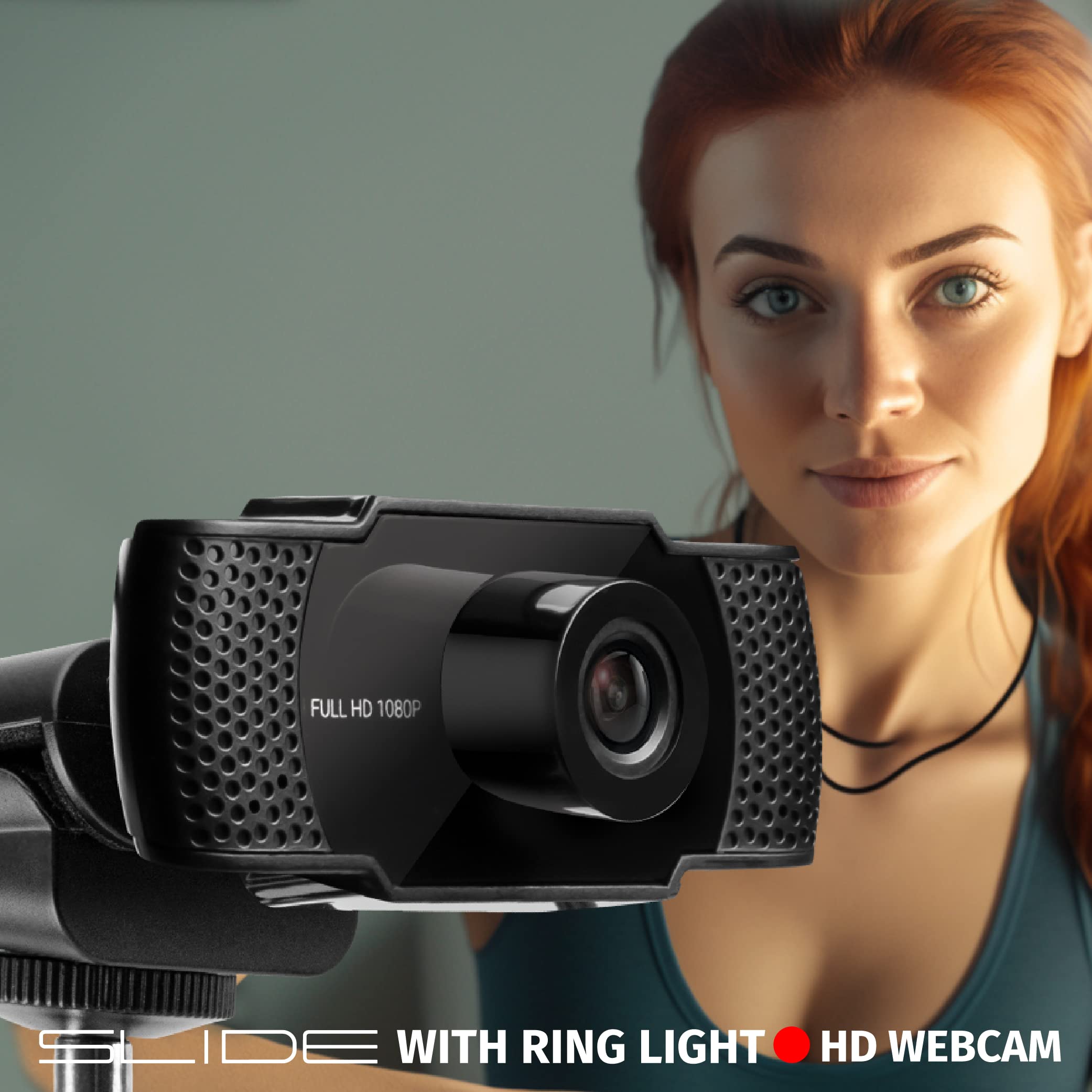 Slide 1080P HD Webcam Ring Light Stand Vlogging Kit