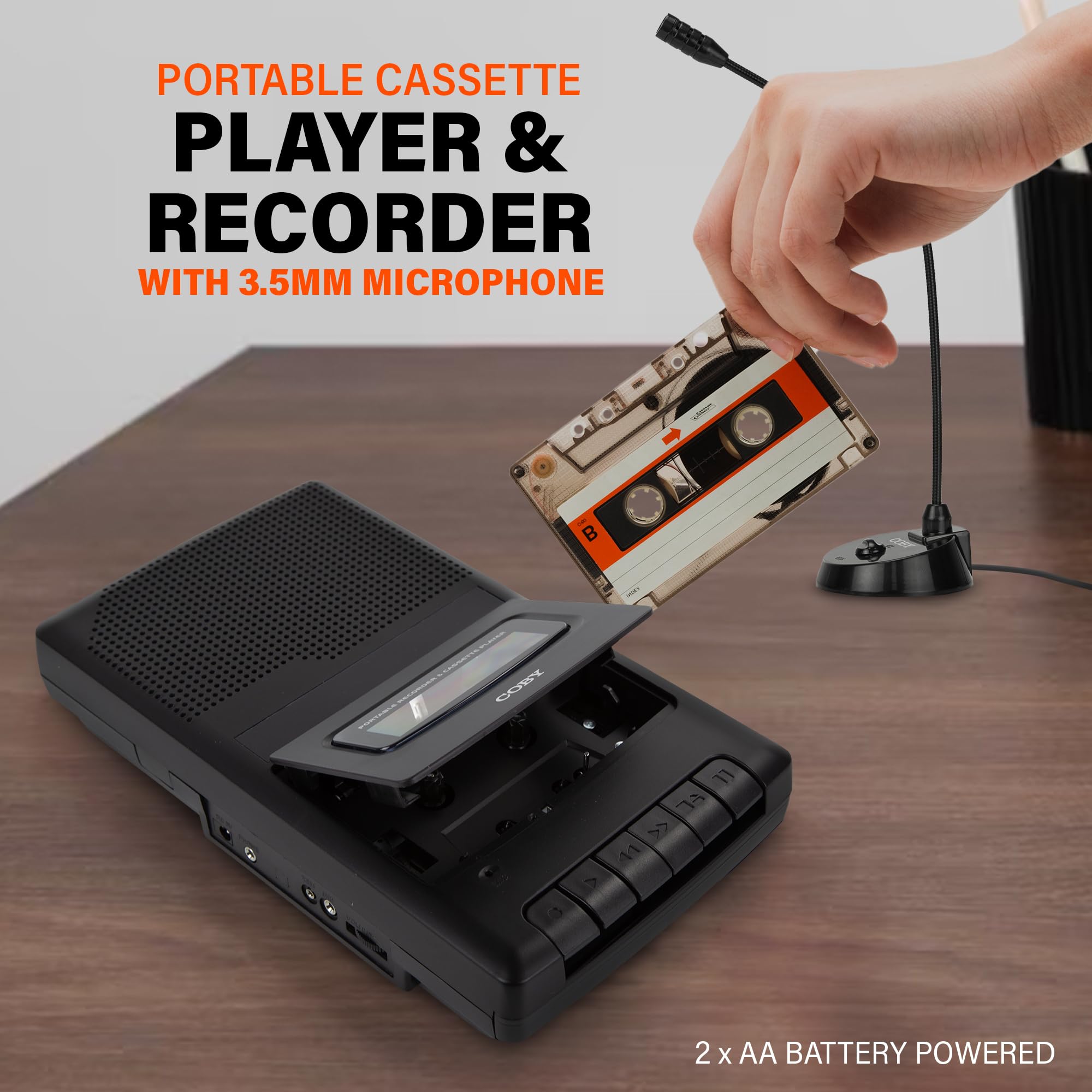 Coby Portable Cassette Player and Tape Cassette Recorder