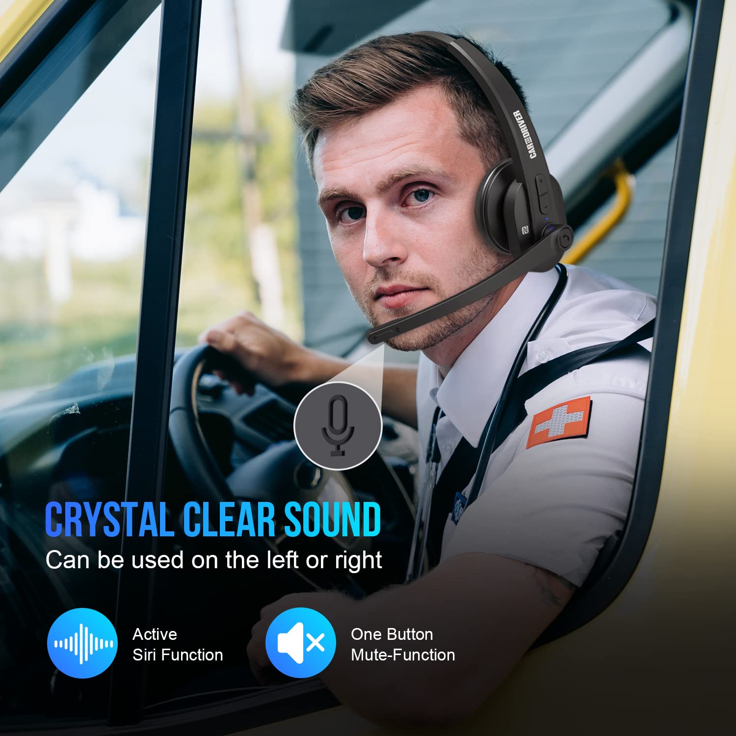 Car and Driver Wireless Bluetooth Headset for Truckers (BT5500)