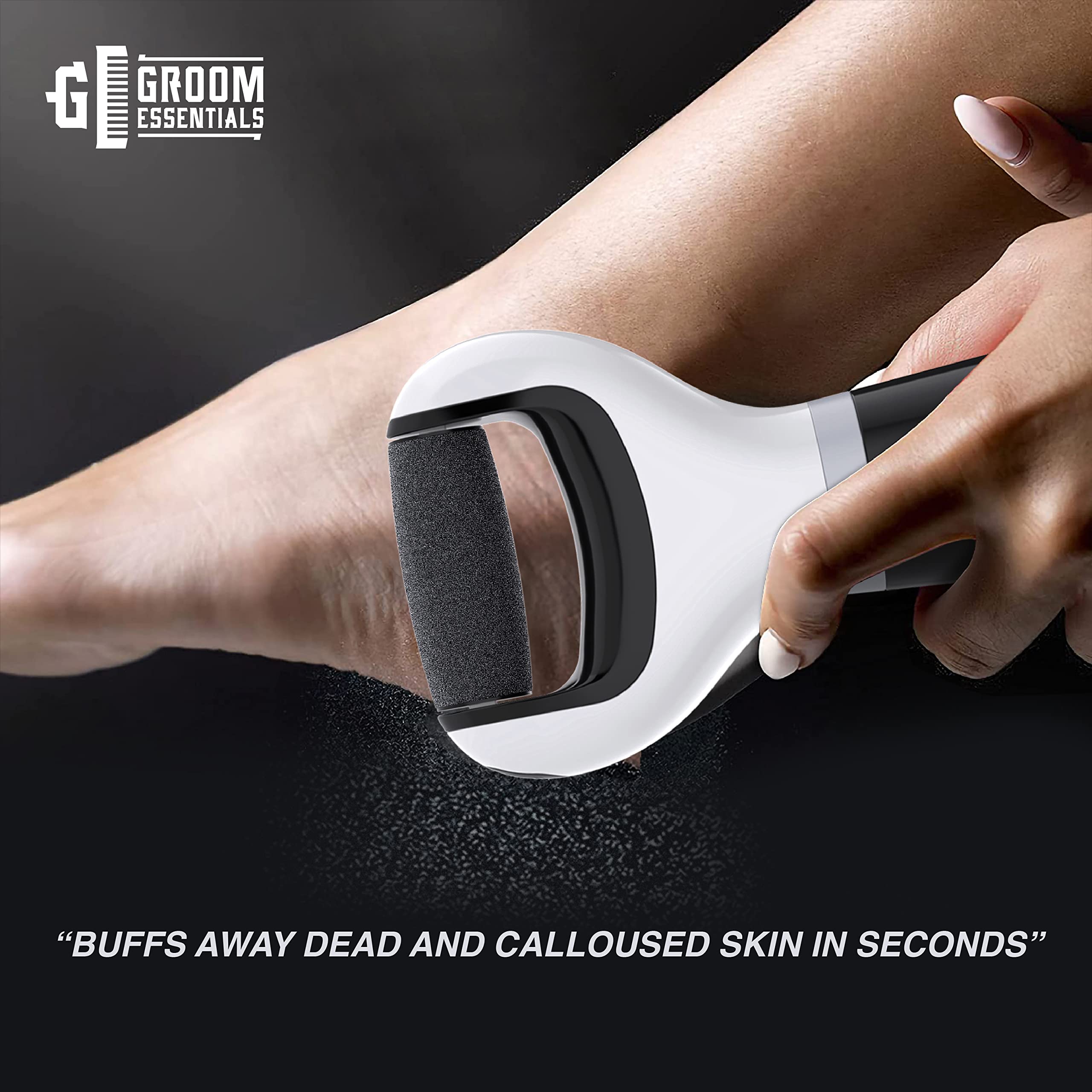 Chargeworx Groom Essentials Mens Callus Remover for Feet