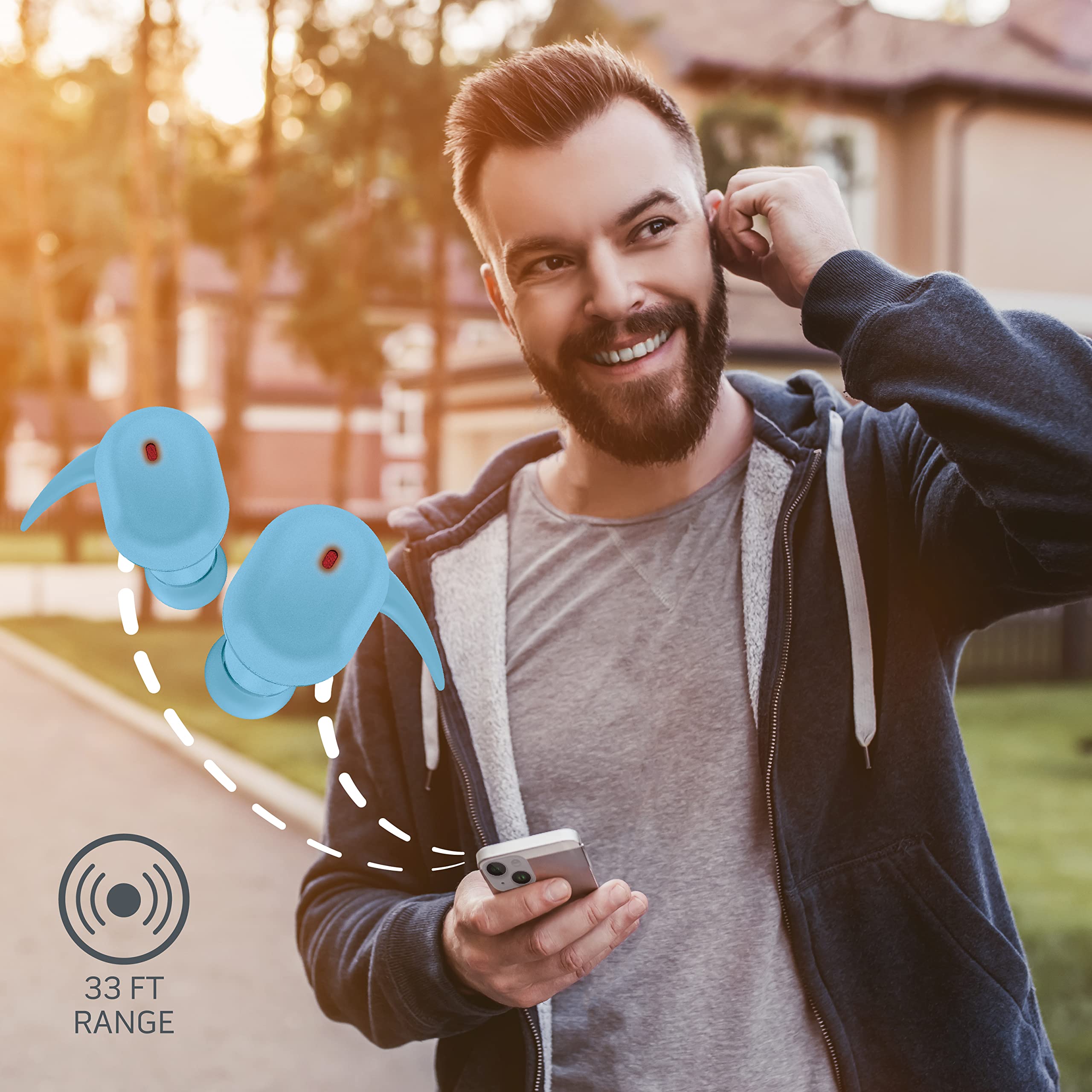 COOLBUDS True Wireless Earbuds w Touch Controls (Ash Rose)