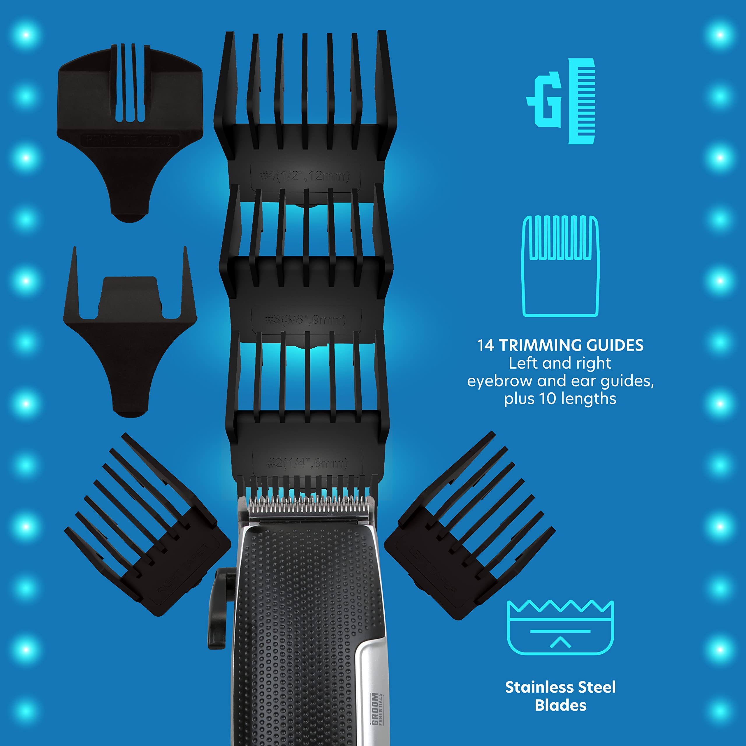 Groom Essentials Pro 26-Piece Set Hair Clippers for Men