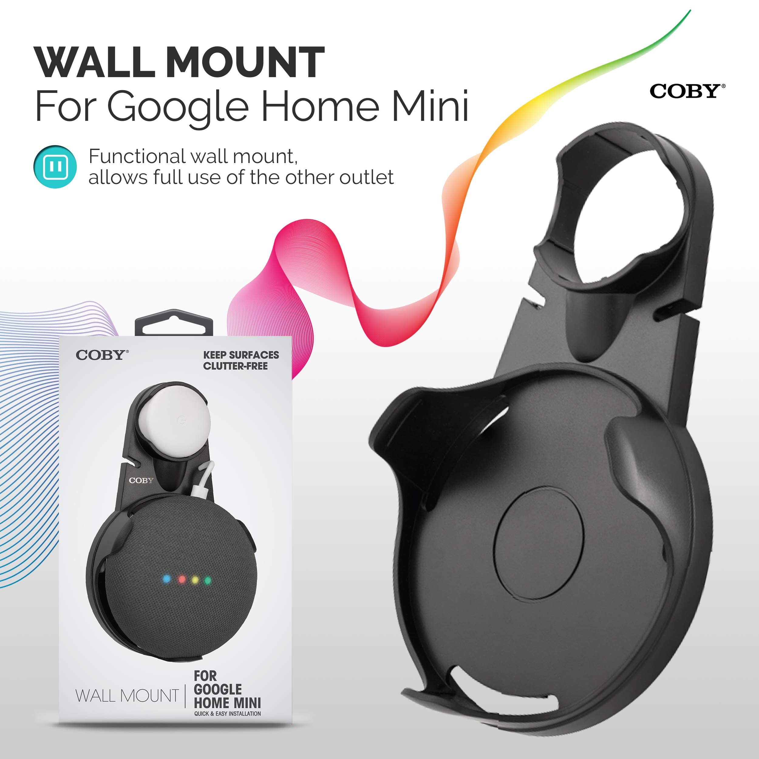 Coby Wall Outlet Mount Holder for Google Home