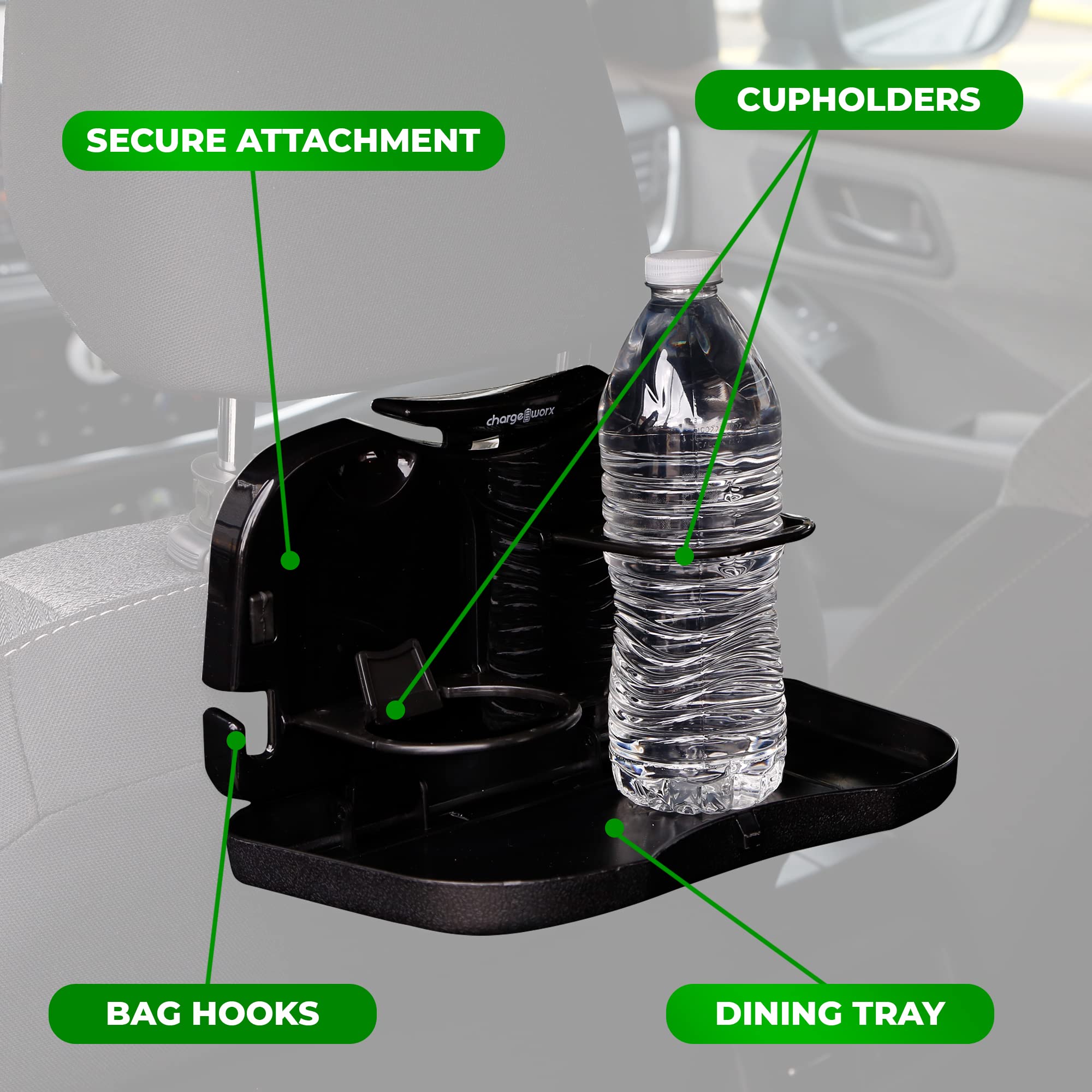 Chargeworx Backseat Butler Car Organizer