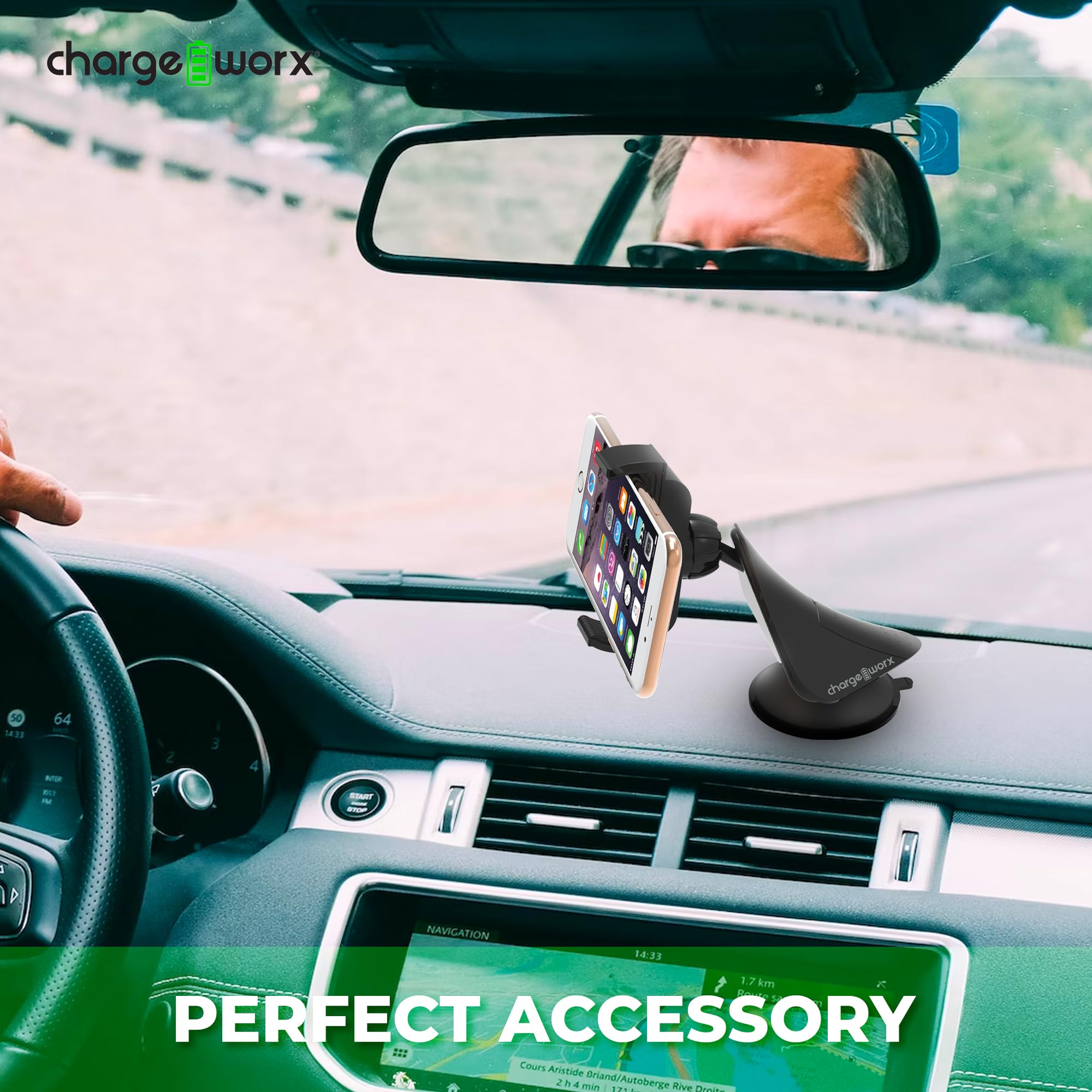 Chargeworx Univ Dash Windshield Mount