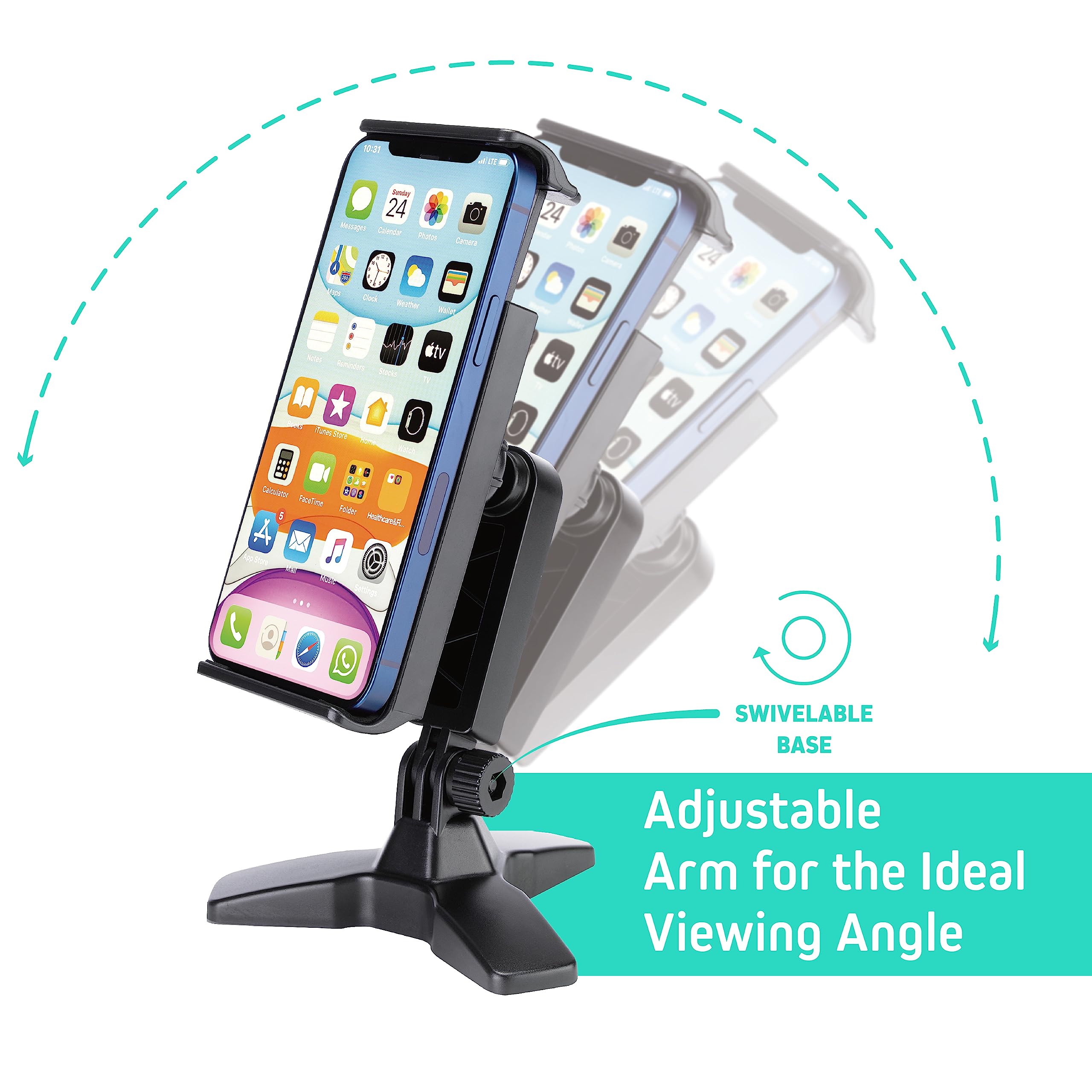 SLIDE Mount Smartphones Tablets Adaptable Cell Phone Tablet Stand