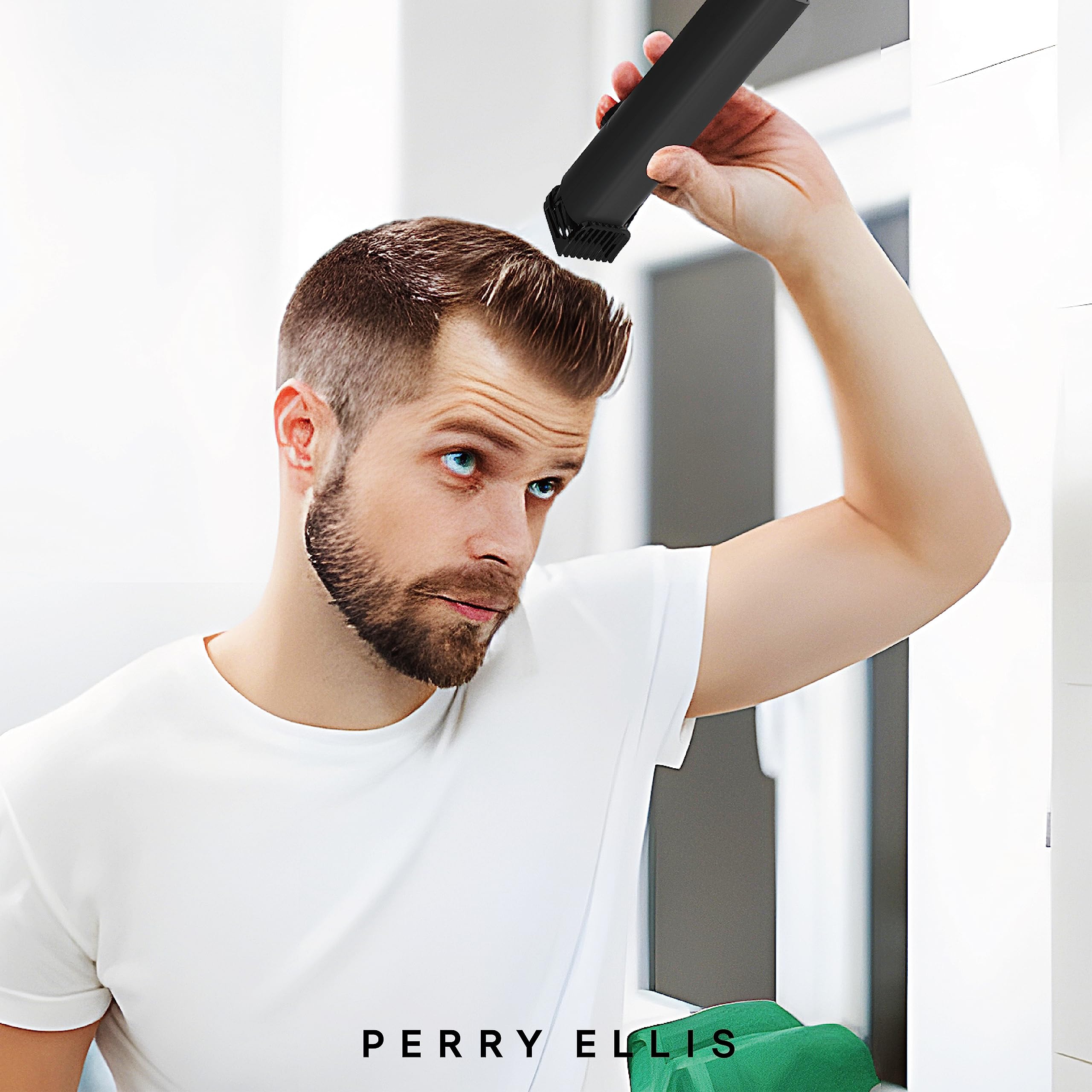 Perry Ellis Hair & Beard Trimmer for Men, Blue, LED Display